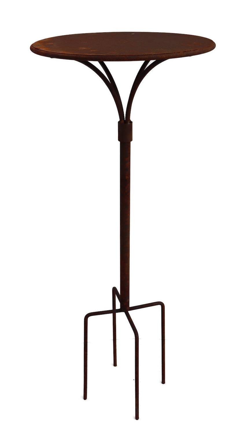 - stabil, schön 41cm - massiv Gartenstecktisch Terracotta 59 Ø stabil cm Gartentisch rund Hirsch Höhe