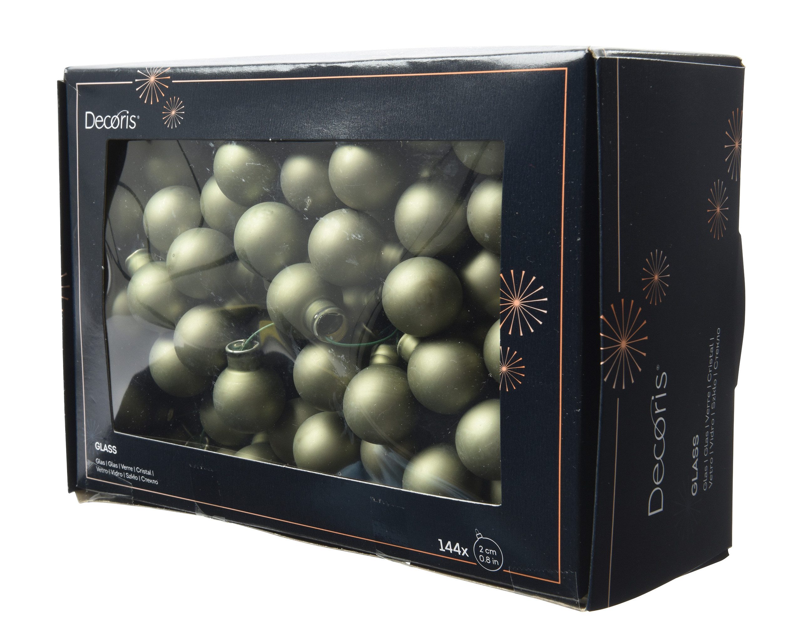 Kaemingk Weihnachtsbaumkugel, Weihnachtskugeln am Draht 2cm Glas 144 Stück günstig online kaufen