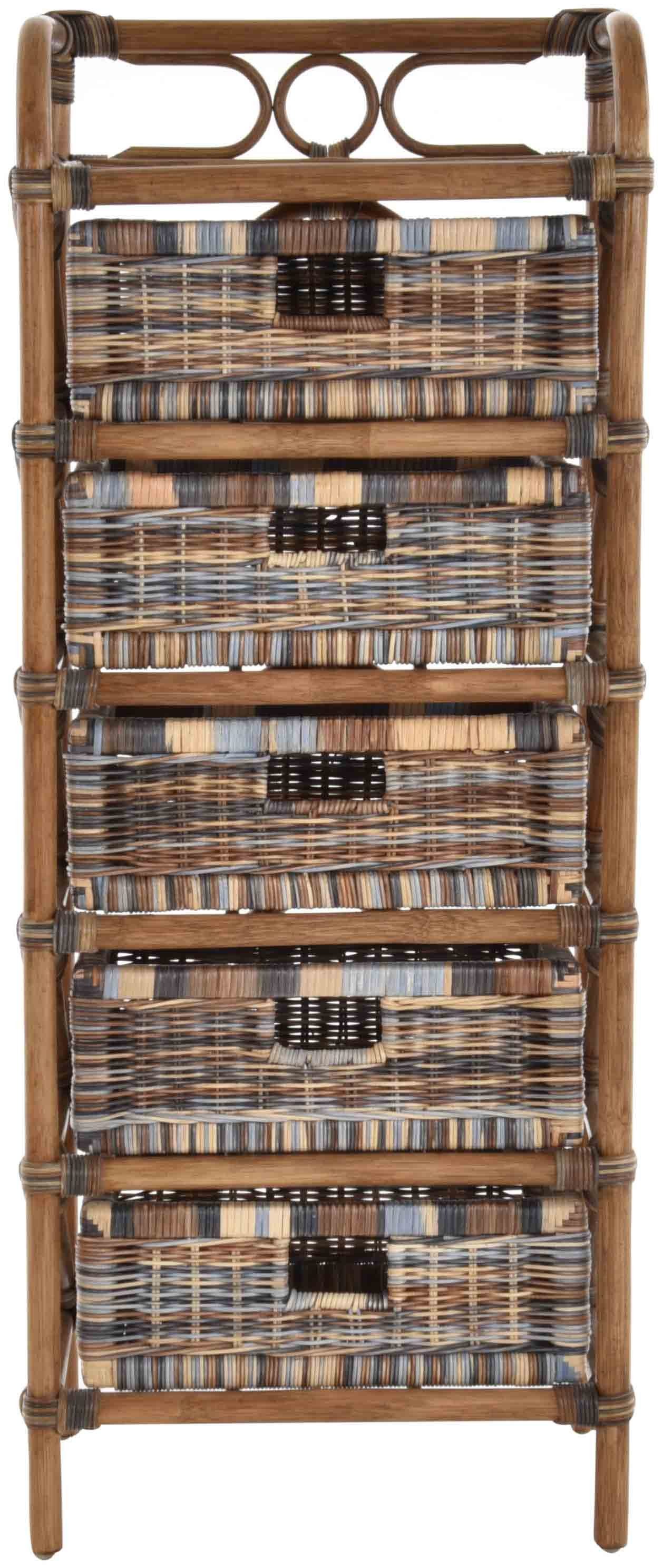Krines Home Badregal Rattan Standregal Kommode günstig online kaufen