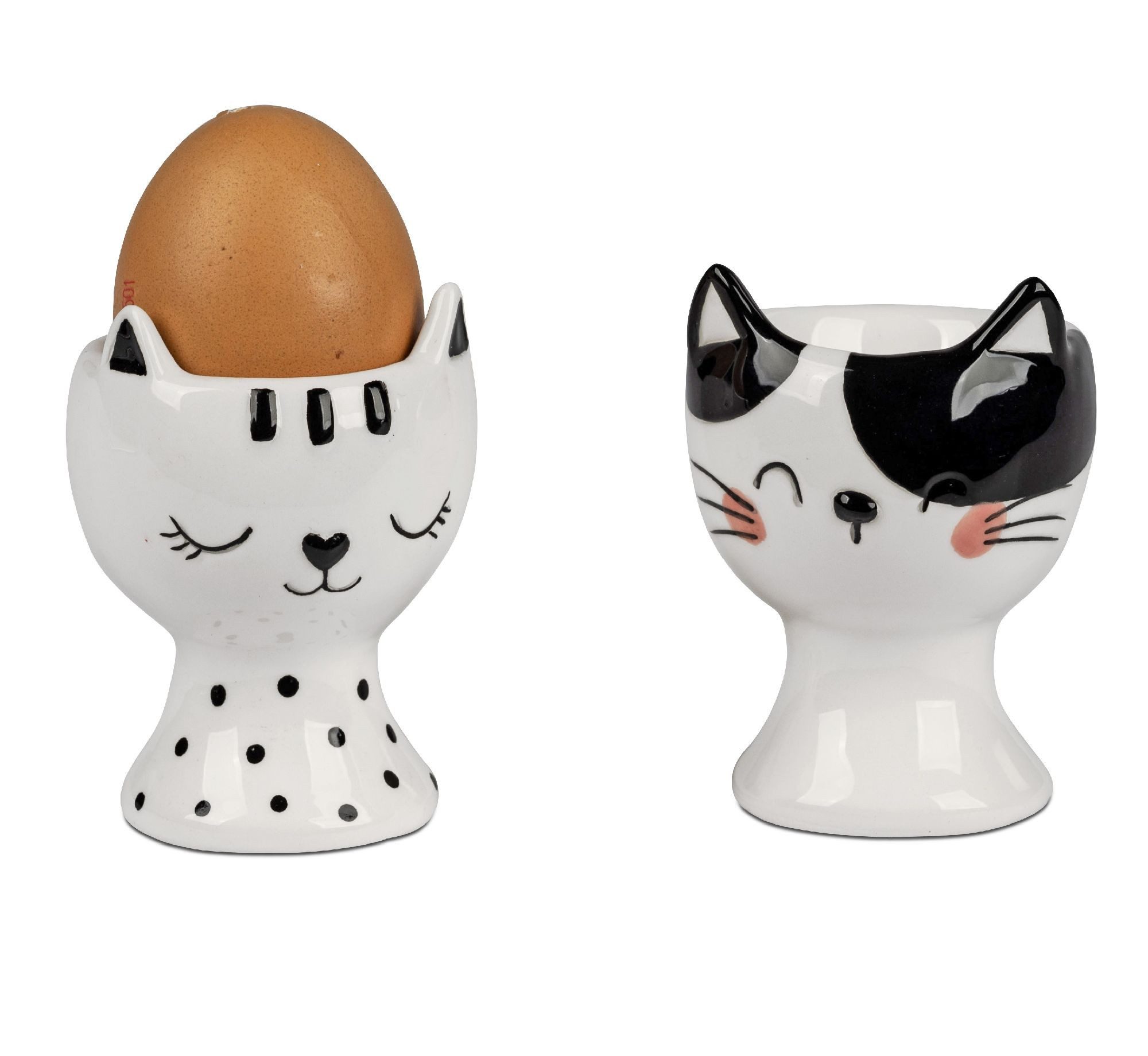 formano Eierbecher Osterzeit, in Geschenkbox, Weiß, Katze, H: 8cm