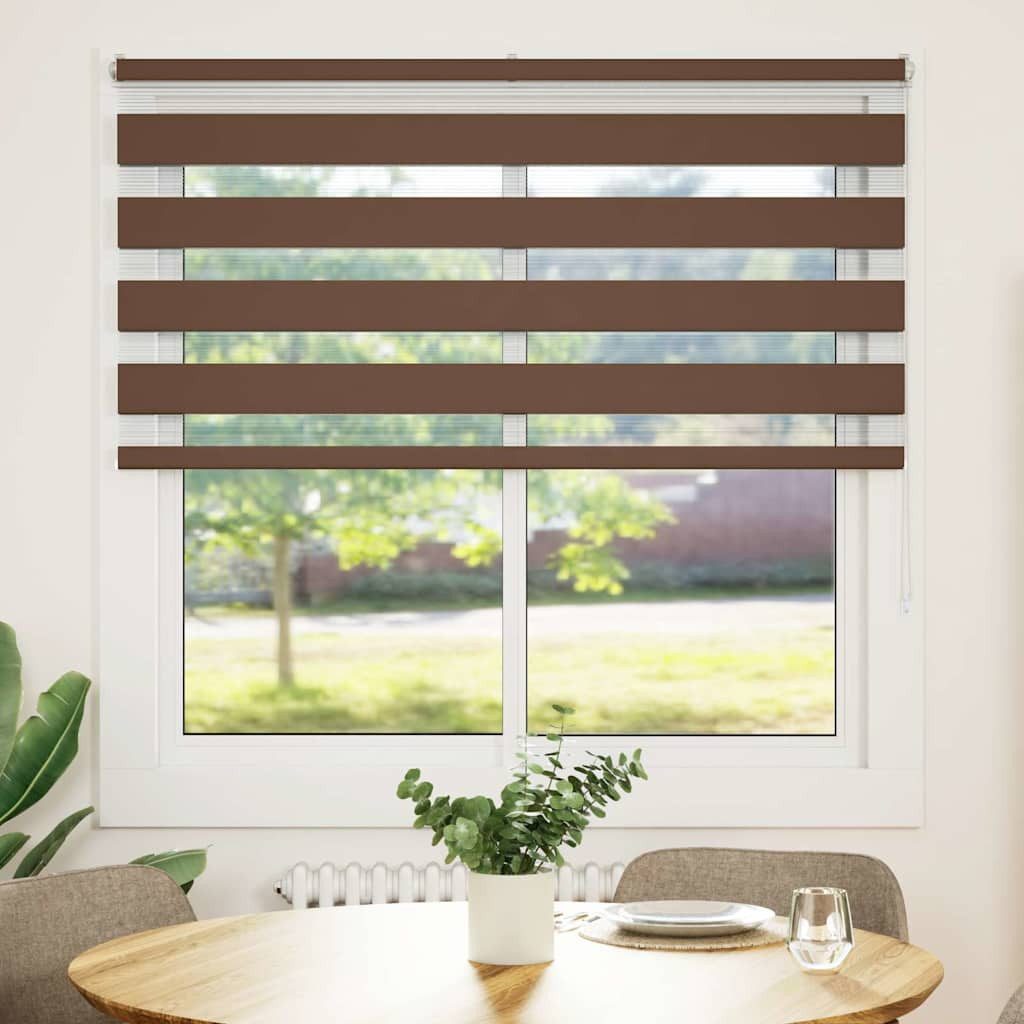 Rollo Doppelrollo Braun 145x150 cm Stoffbreite 140,9 cm Polyester, vidaXL