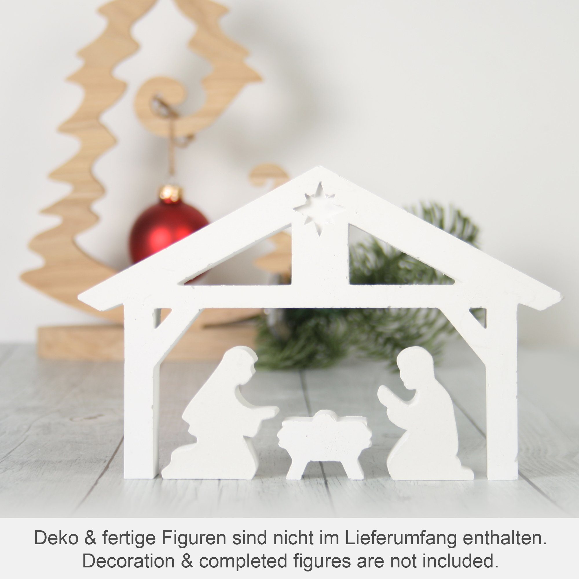 aus Feder zum „Weihnachtskrippe“ Kreative aus Silikon Silikon Beton, mit Basteln hochwertigem hochwertigem aus ..., Deutschland Silikonform
