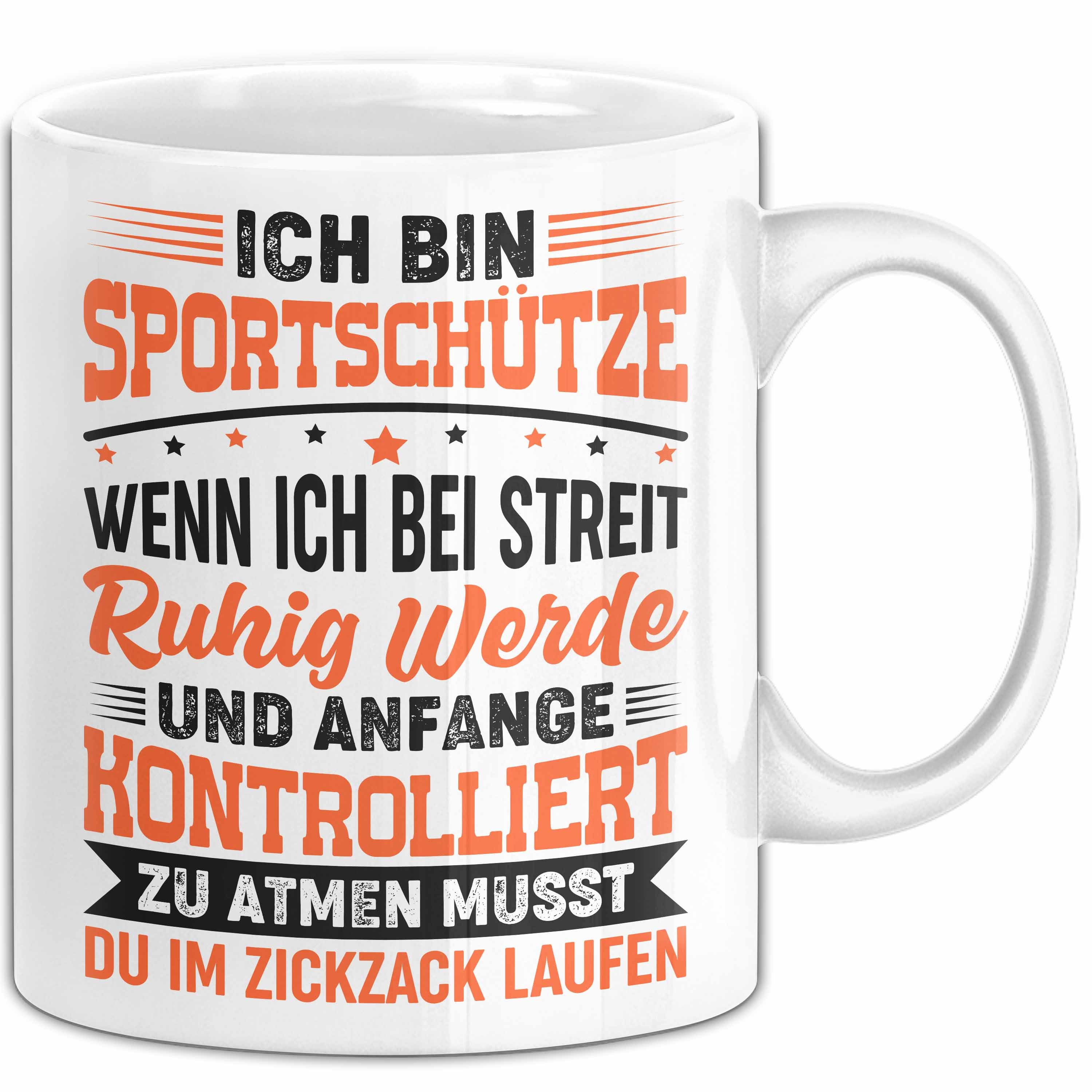 Trendation Tasse Sportschütze Tasse Geschenk Spruch Geschenkidee Geburtstag