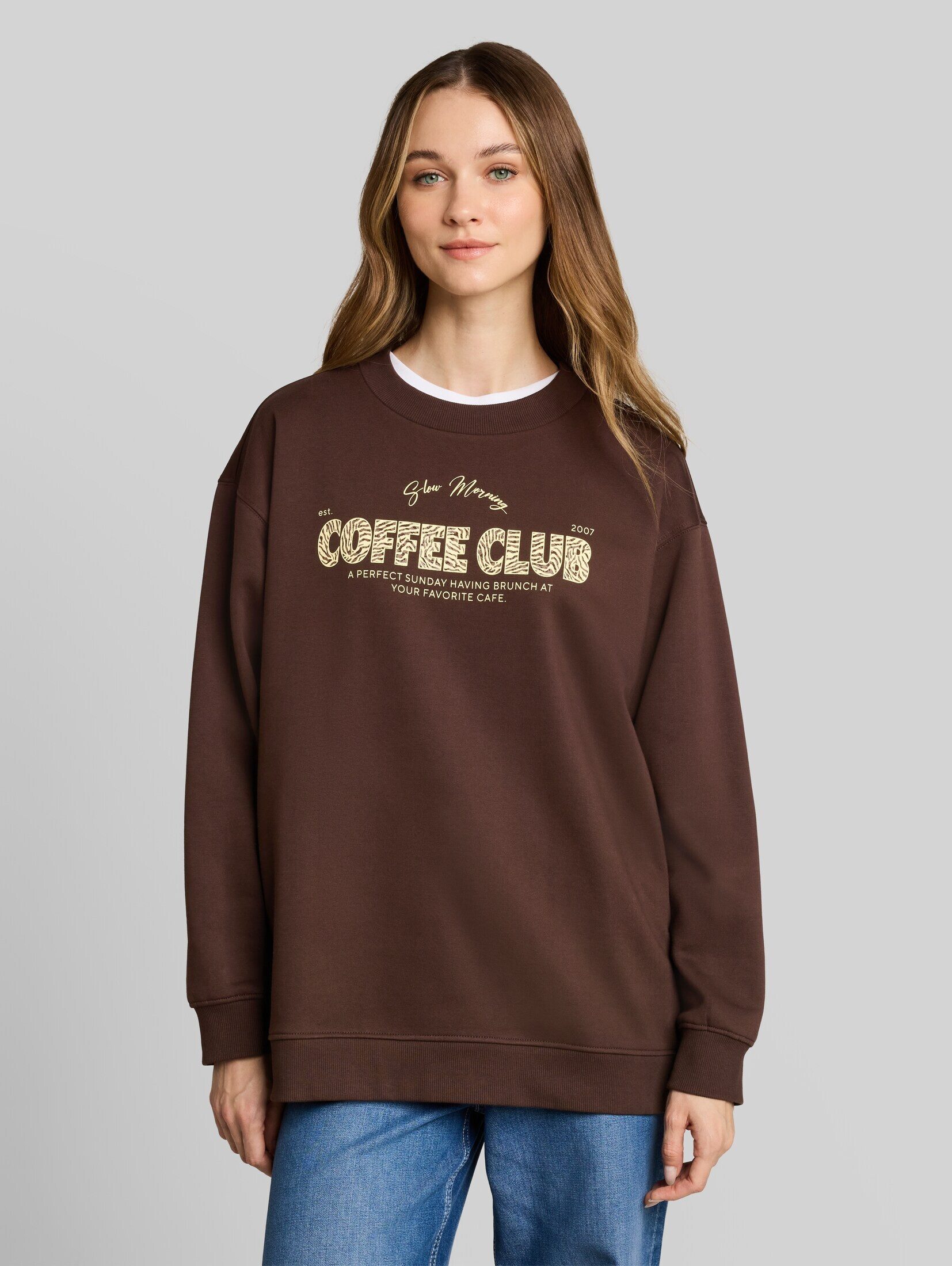 TOM TAILOR Denim Sweatshirt Strick & Sweatshirts Oversize Sweatshirt mit Print