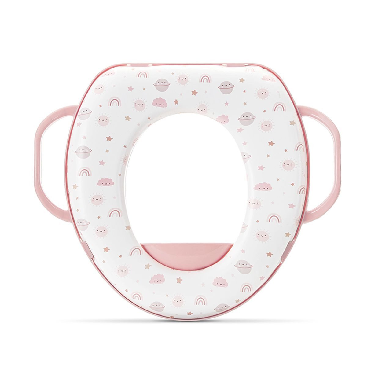 Lorelli Baby-Toilettensitz Toilettensitz mit Handgriff, 6 cm, weich gepolstert Spritzschutz aus Kunststoff