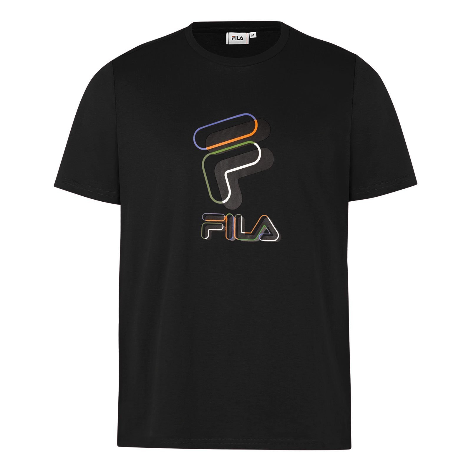 Outline-FILA-Logo 80001 Bibbiena Fila T-Shirt moonless stylischem night Tee mit