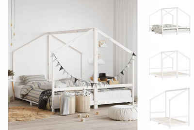 vidaXL Kinderbett Kinderbett Weiß 2x90x200 cm Massivholz Kiefer