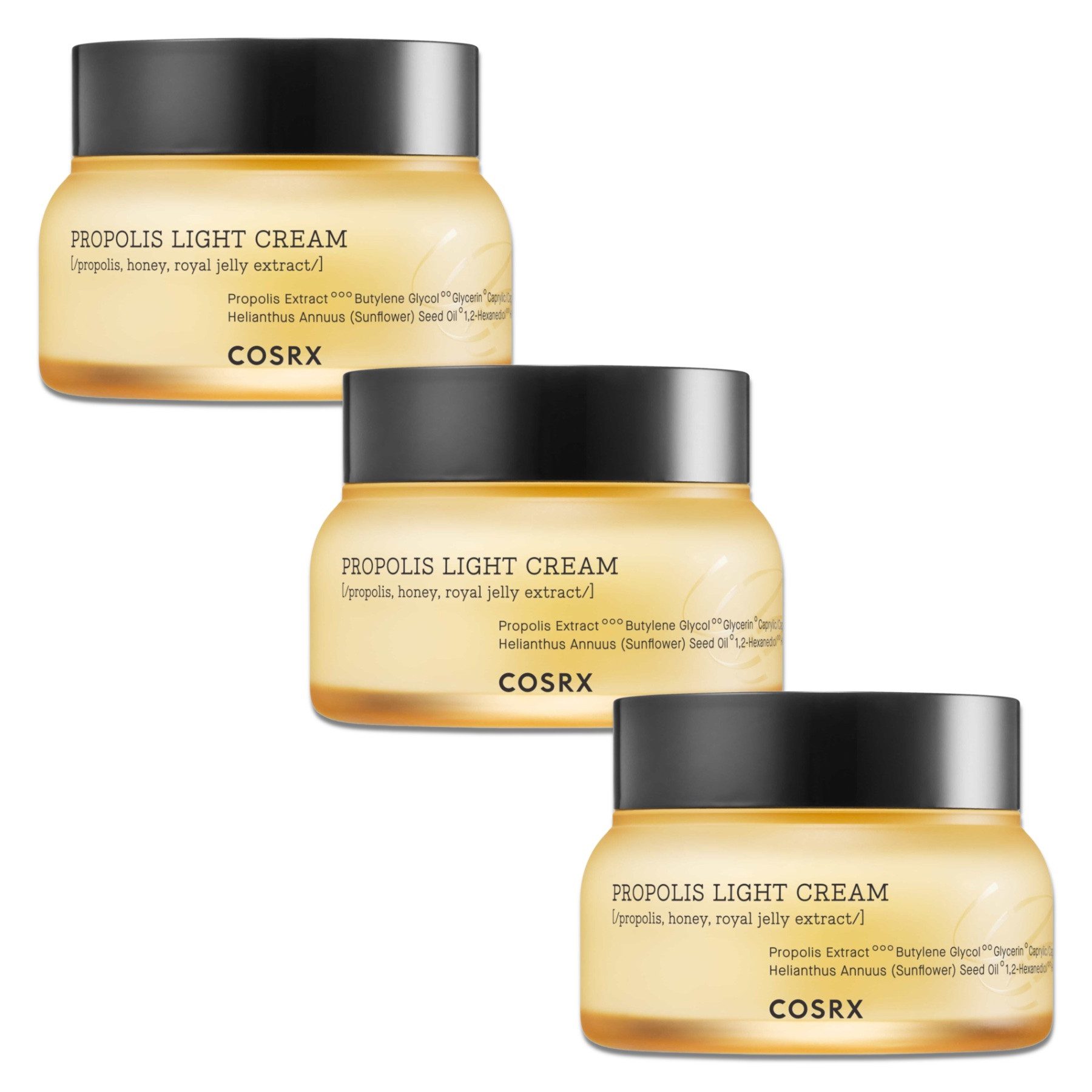Cosrx Gesichtspflege COSRX Propolis Light Cream Gesichtscreme Tagescreme Pflegecreme, 3-tlg., Gesichtscreme, Hautpflege, Tagescreme, Pflegecreme