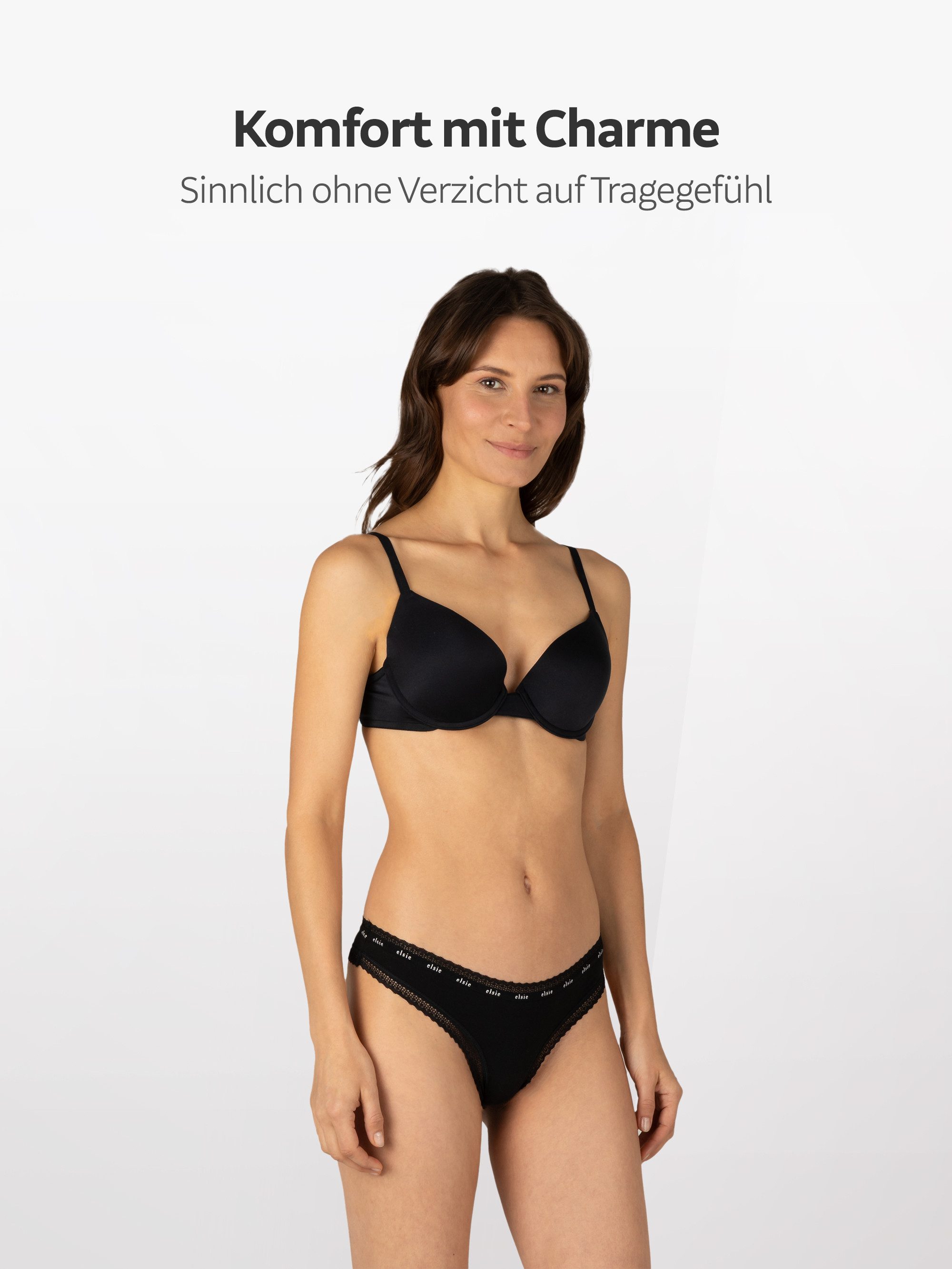 Elsie Tanga mit Spitze Unterhosen Damen String Tanga Damen aus Baumwolle Stretch (Packung, 5-St., 5er-Pack) unsichtbar unter deiner Kleidung - Frauen Slip Damen – Bild 5 von 5