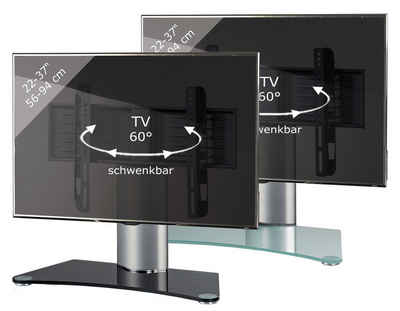VCM TV Standfuß Aufsatz Erhöhung Alu Glas Windoxa Mini TV-Ständer, (1-tlg)