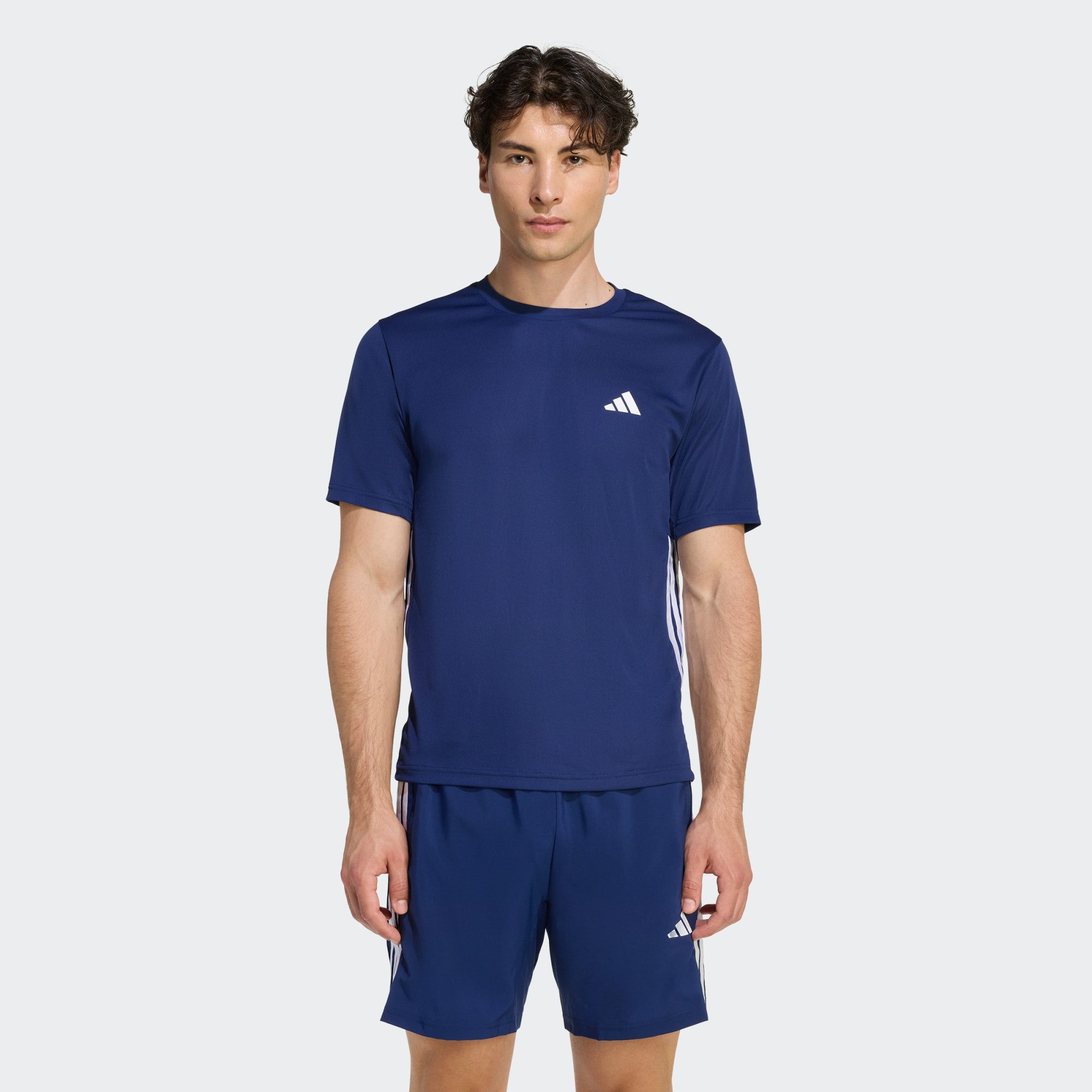 adidas Performance Trainingsshirt WORKOUT ESSENTIALS BASE 3-STREIFEN T-SHIRT (1-tlg)