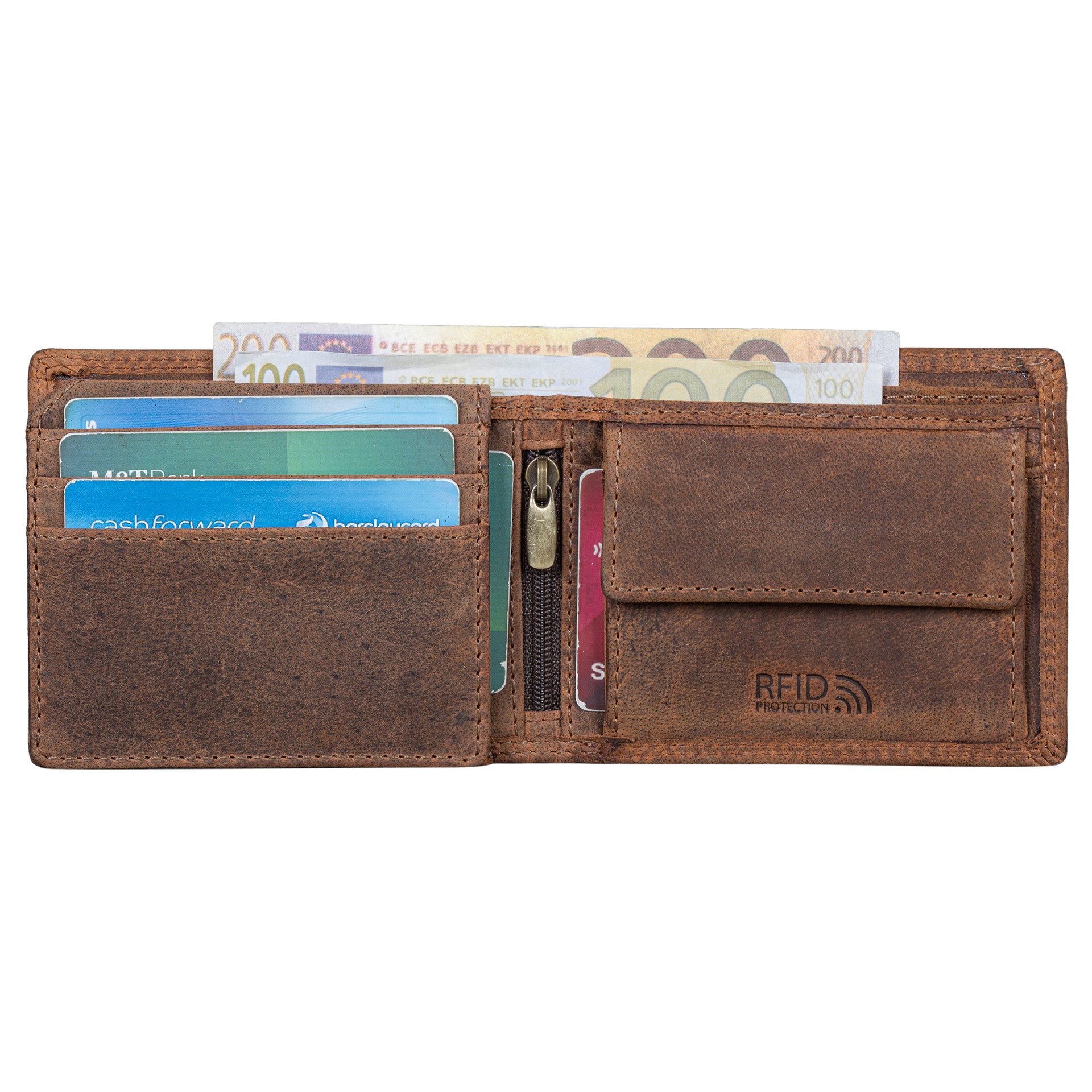 Benthill Geldbörse Herren Echtleder RFID Portemonnaie Slim Gelbeutel Vintag günstig online kaufen