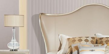 JVmoebel Bett, Bett Polster Design Luxus Doppel Hotel Betten Schlaf Zimmer Leder