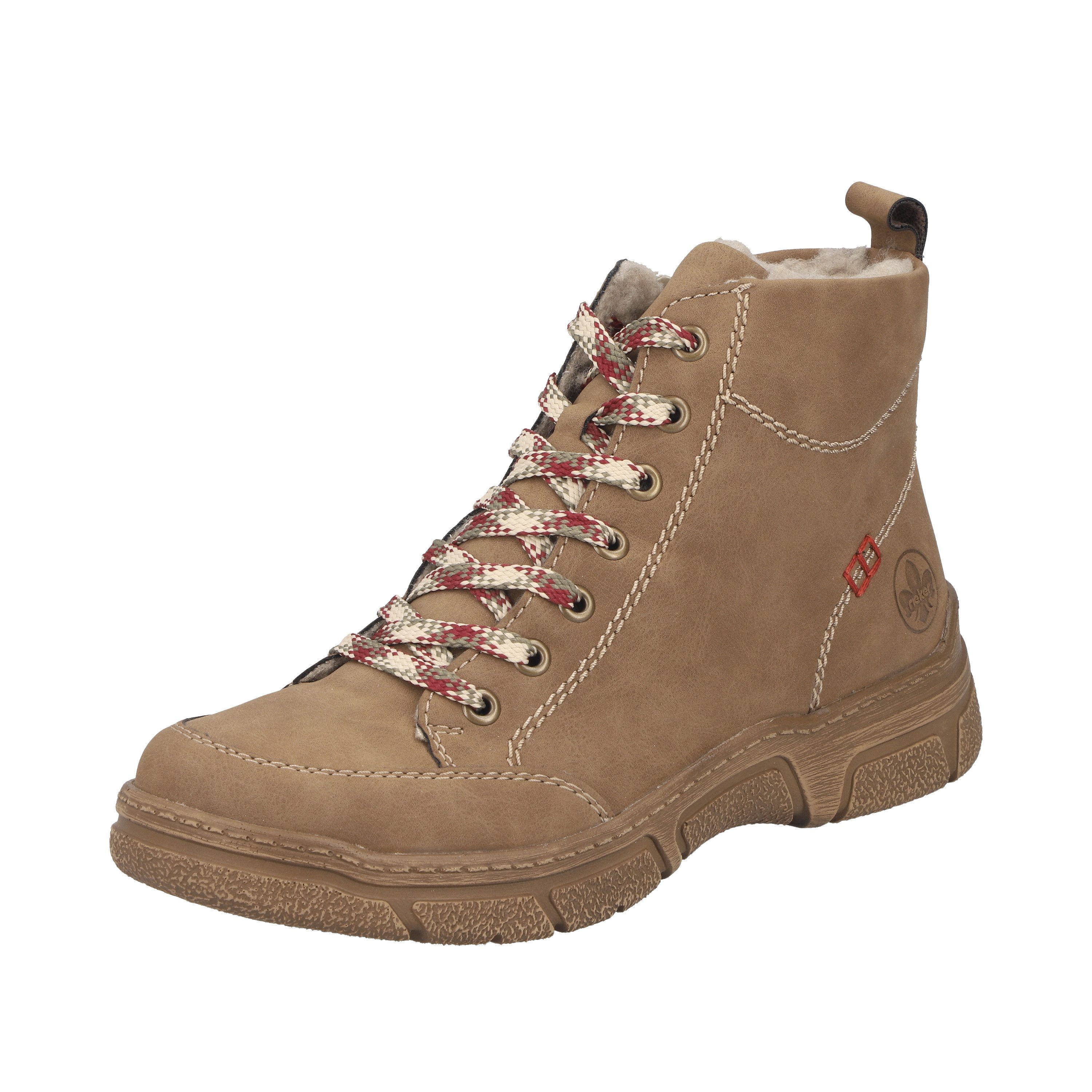 Rieker Winterboots Schnürboots, Schnürstiefelette mit Warmfutter und Ziersteppung