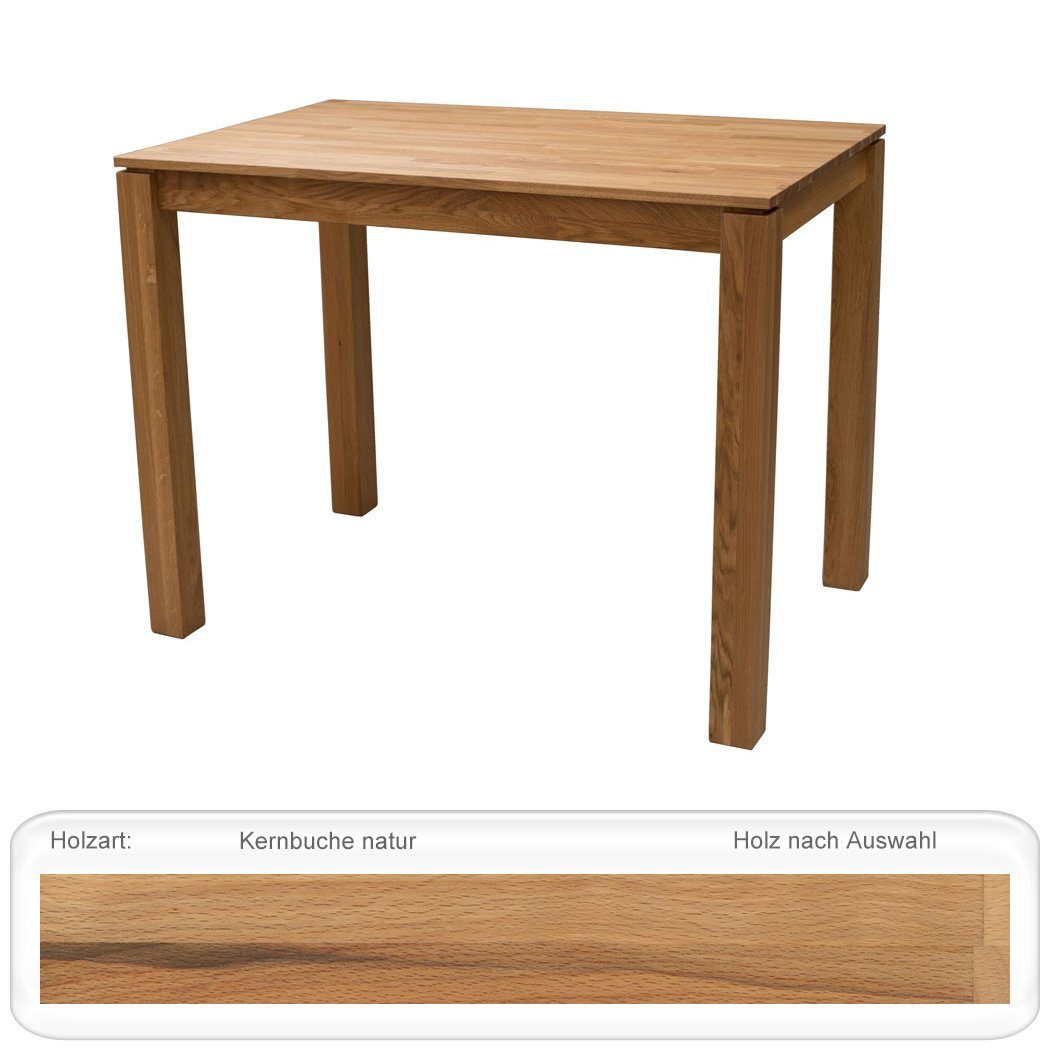 Kernbuche Massivholz Bartisch Thilo, 90x90 aus lackiert cm expendio