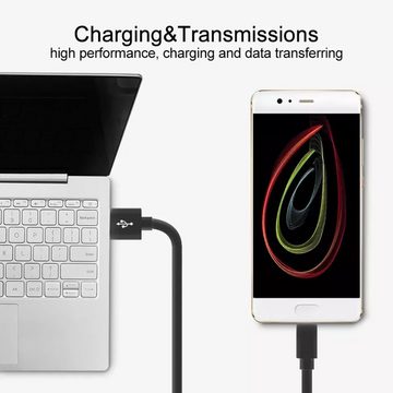 TradeNation USB C Datenkabel Schnell Ladekabel TYP C Handy Smartphone Tablet USB-Kabel, USB-C, USB Typ A (100 cm), Schnelladen