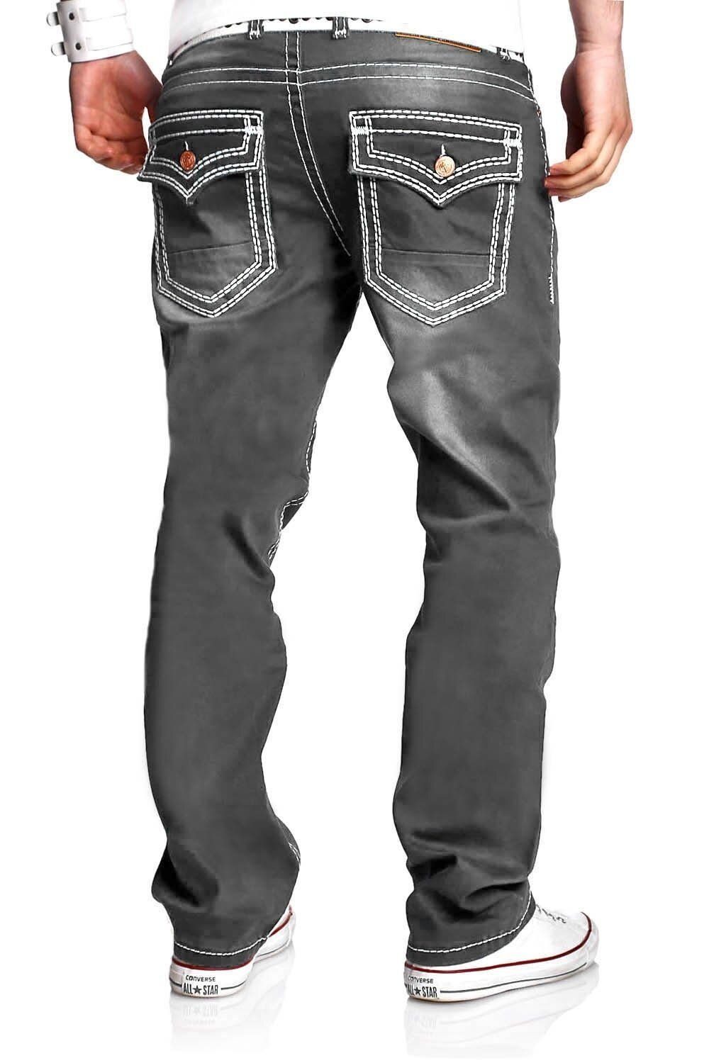 behype Bequeme Jeans Stitch mit grau dicken Kontrastnähten