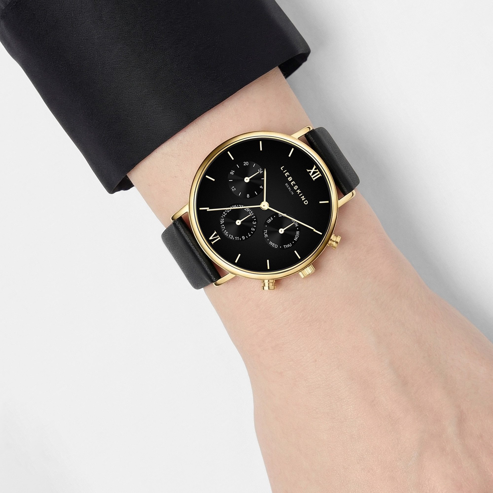 Liebeskind Berlin Quarzuhr Leather Signature Chrono Edelstahl