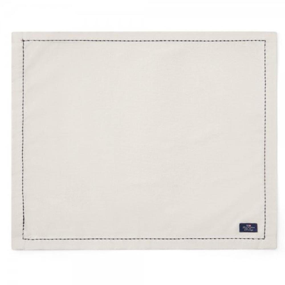 Lexington Tischdecke LEXINGTON Platzdecke Organic Cotton Oxford Heavy Stitches Beige (40x50