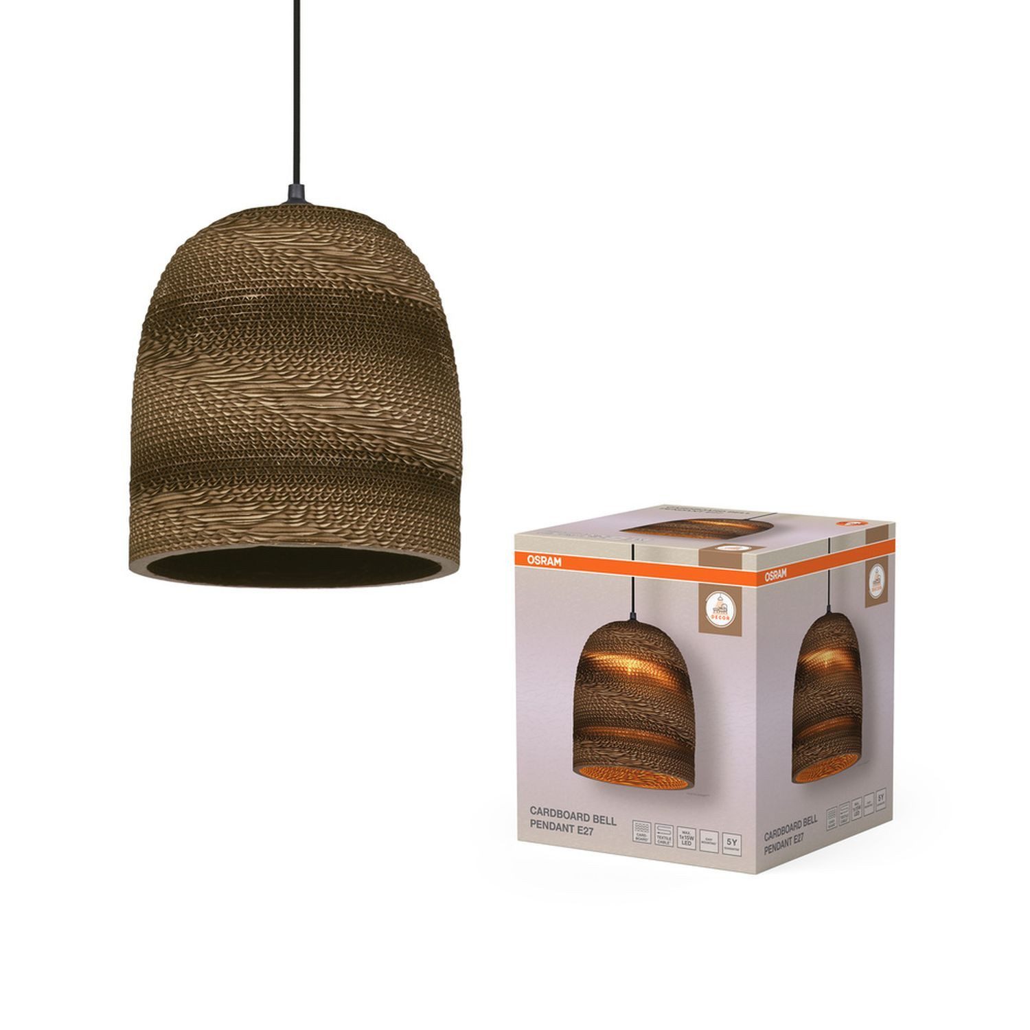 Licht-Erlebnisse Pendelleuchte GERA, ohne Leuchtmittel, E27 rund Ø 25 cm H: max. 134 cm Modern
