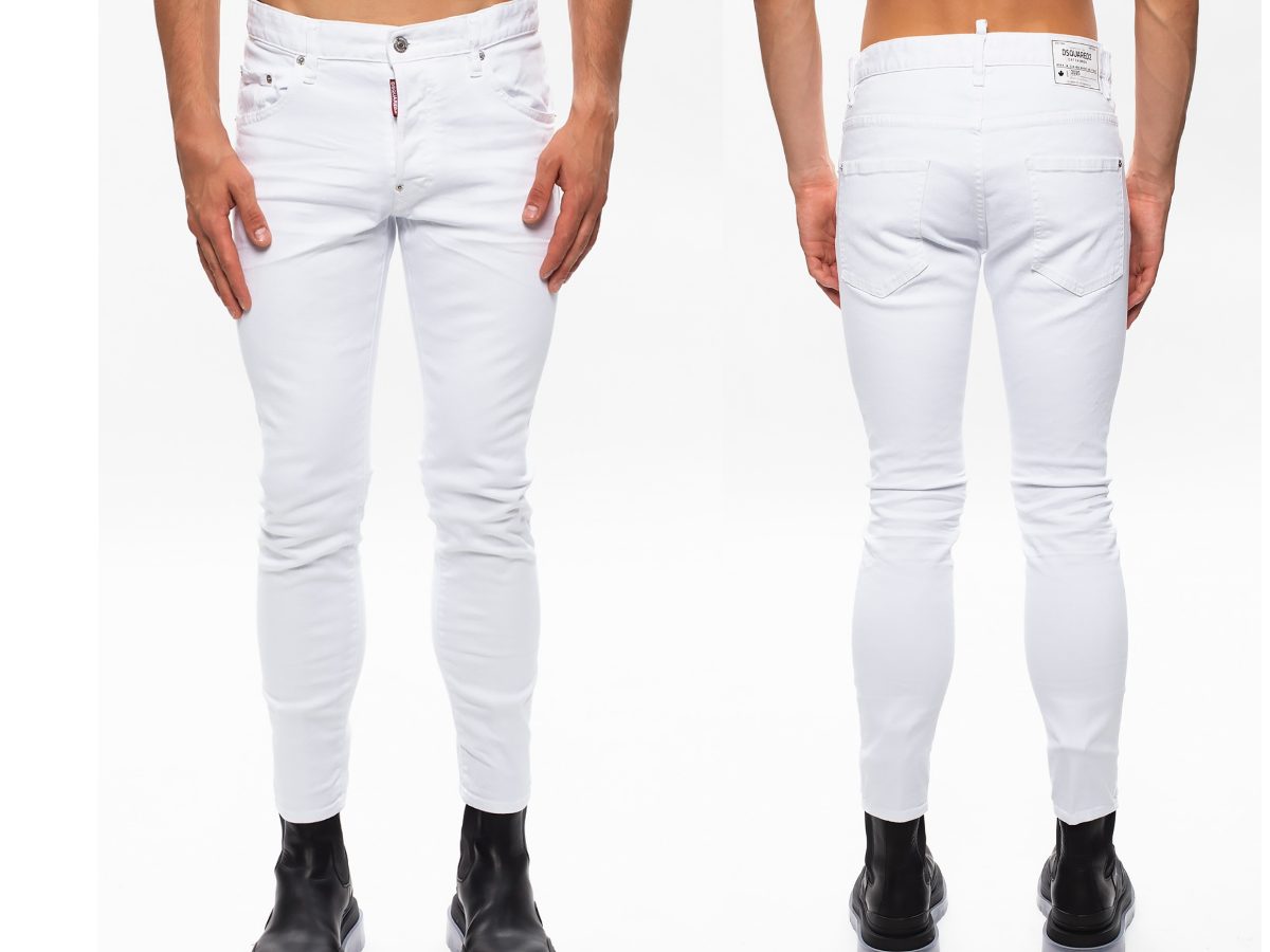 Dsquared2 5-Pocket-Jeans Dsquared² JEANS SKATER ICONIC WHITE NY HOSE DENIM PANTS 5 POCKET T