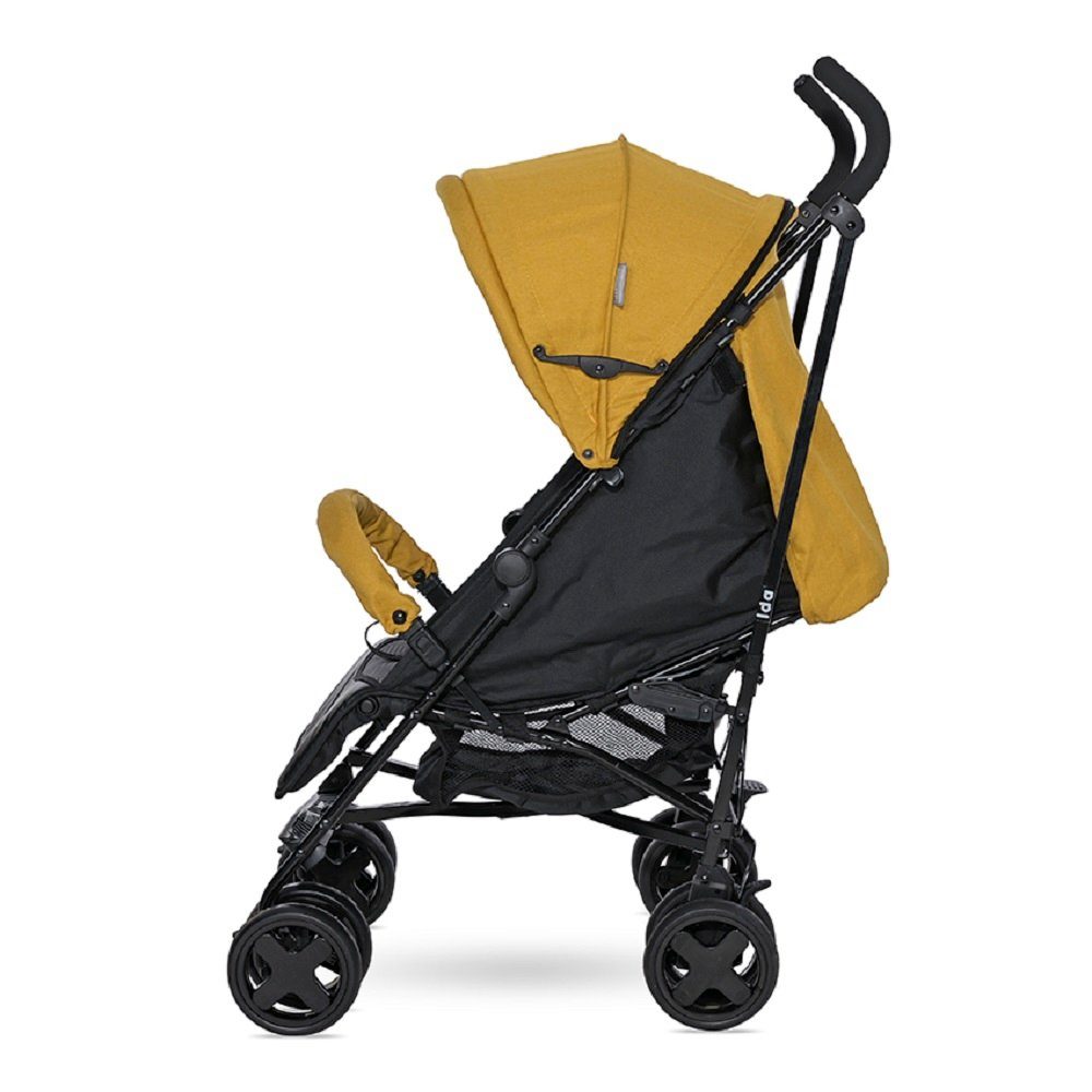 Lorelli Kinder-Buggy Kinderwagen, Buggy IDA, Vorderräder, gelb schwenkbare Rückenlehne verstellbar
