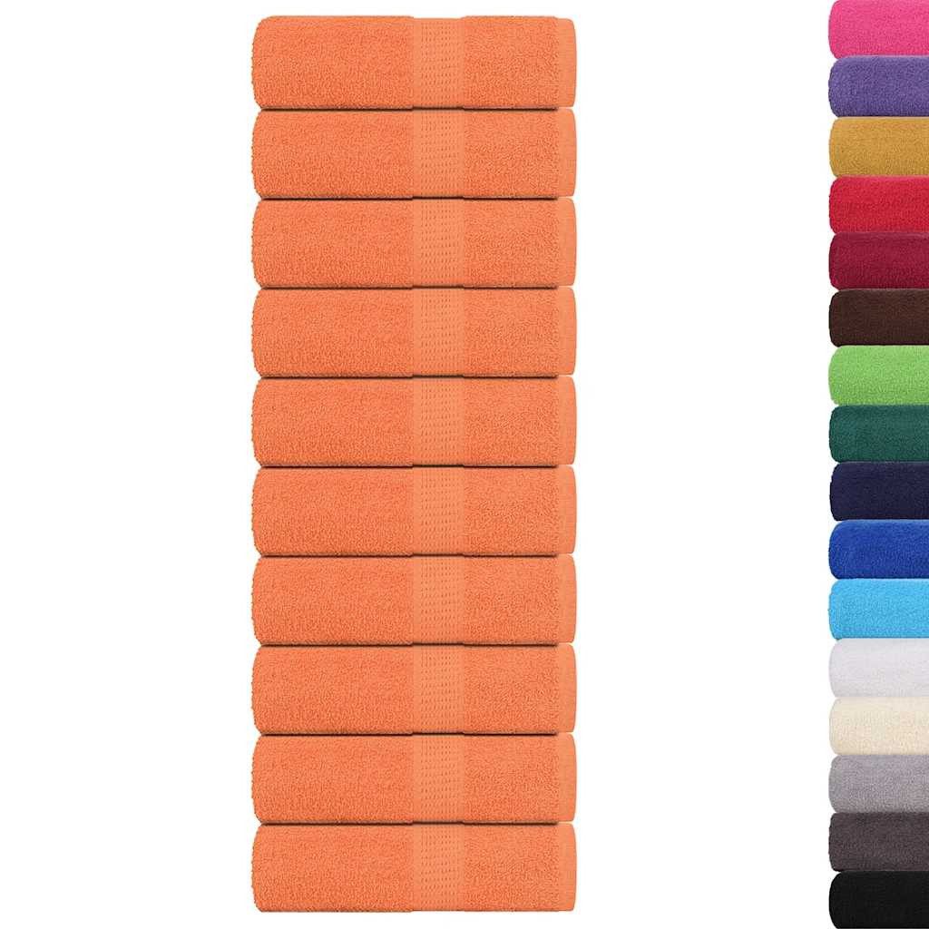 vidaXL Handtuch Seiftücher 10 Stk. Orange günstig online kaufen
