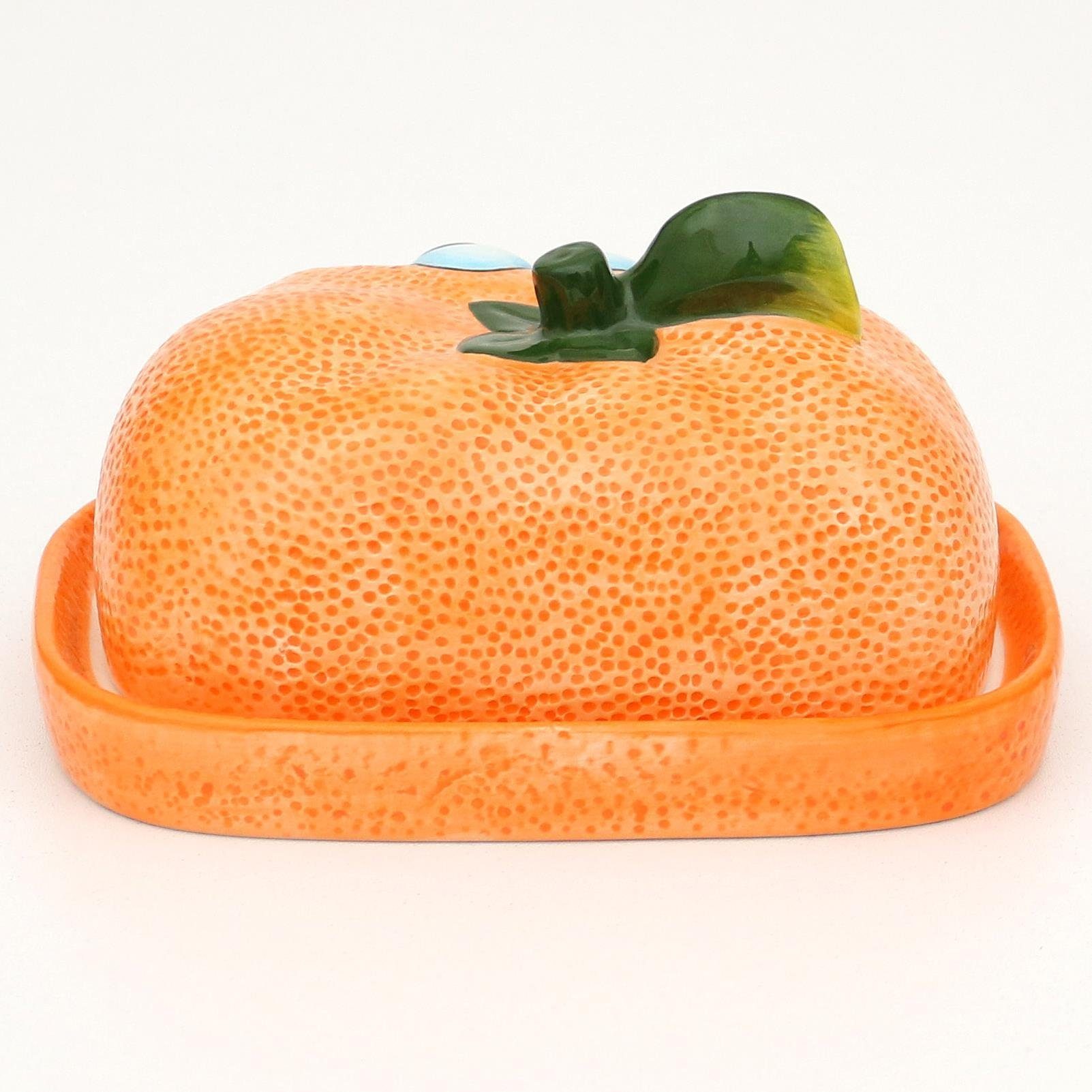 in orange,(1-tlg) Butterdose Mandarine / Orange Butterglocke als Dekohelden24