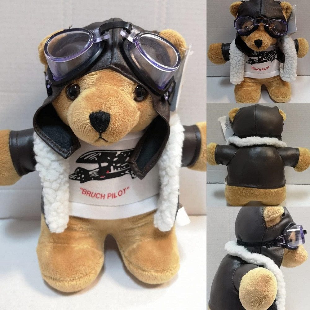 Euro Souvenirs Kuscheltier Teddybär, Pilotenoutfit, Pilotbär, Kuschelbär, Geschenke (1-St), Plüsch, Berufebären, Sammelfigur, Plüschfigur
