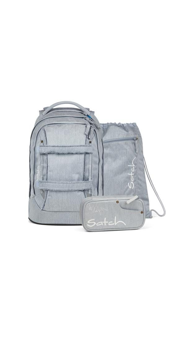 Satch Schulrucksack pack set (6-tlg), größenverstellbares Rückensystem