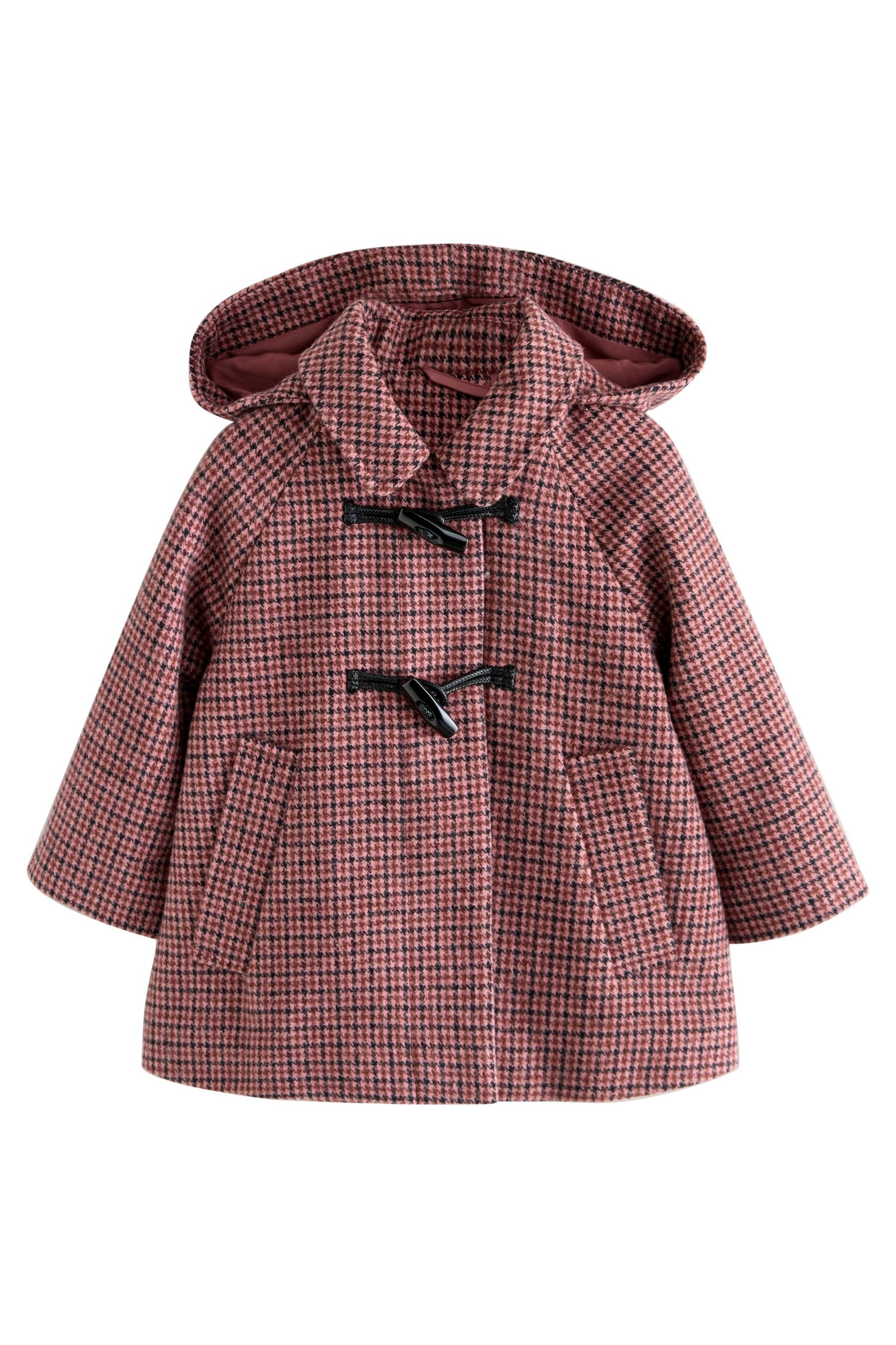 Next Wollmantel Karierter Dufflecoat-Mantel mit Wollanteil günstig online kaufen