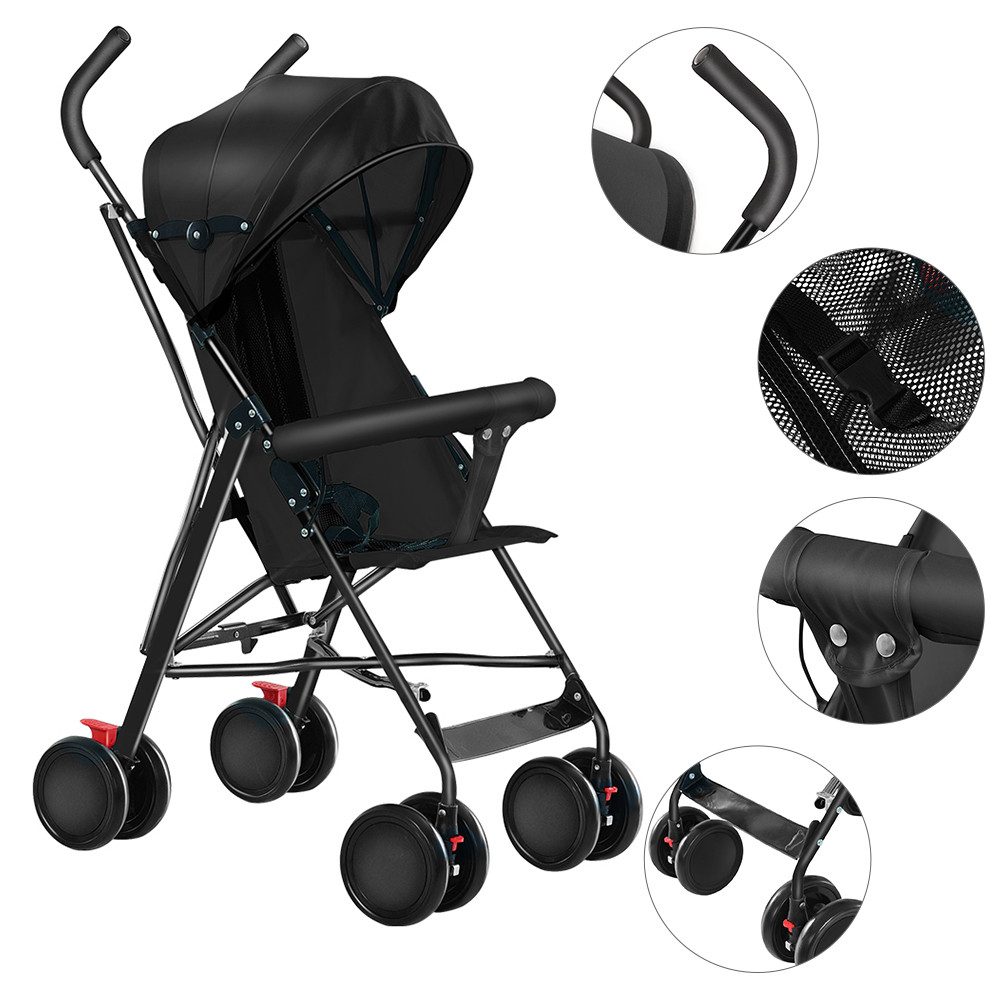 JEOBEST Kinder-Buggy Baby Kinderwagen, Klein Zusammenklappbar Reisebuggy, 0–3 Jahre, Ultra Leicht - nur 4.5 kg, kompakter Buggy