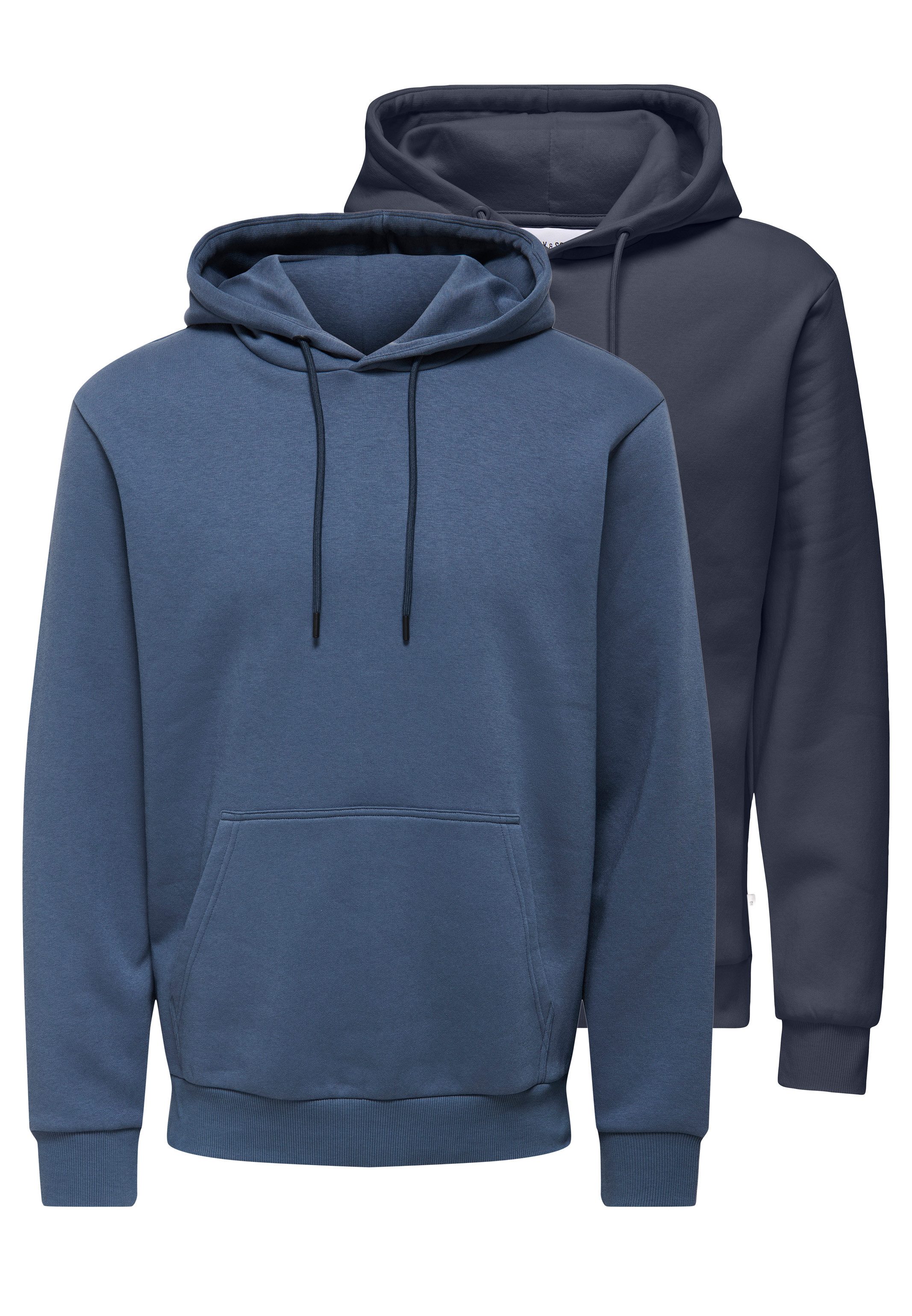 ONLY & SONS Hoodie 2er Pack Ceres (Spar-Set, 2-tlg) Sweatshirt / Hoodie - Baumwolle - Atmungsaktiv