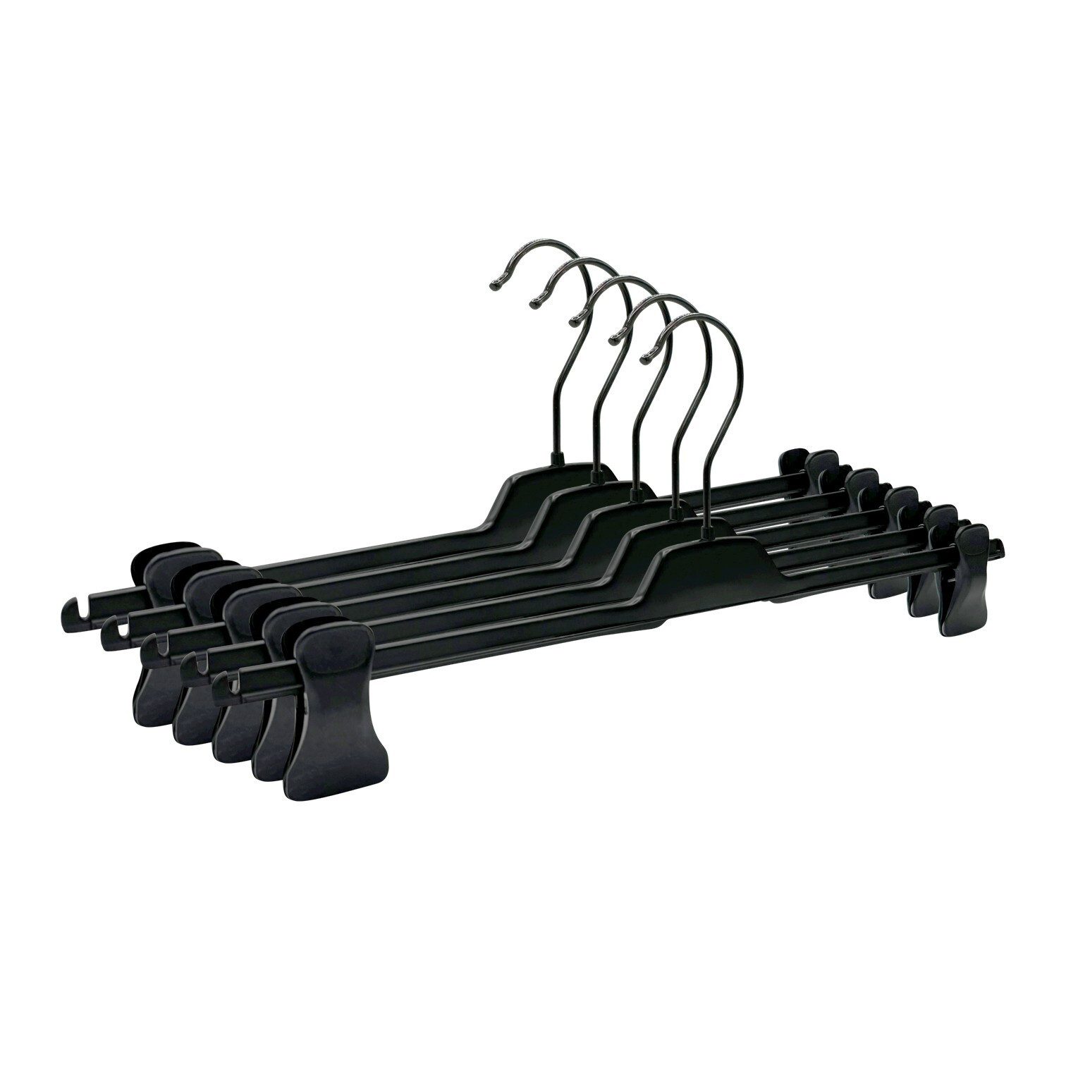RSR Hangers Kleiderbügel Hosenbügel PUC 36 cm Hosenspanner Kleiderbügel Black Edition, (10-tlg)