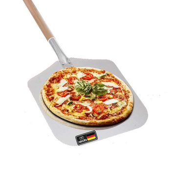 MAVURA Pizzaschieber PIZZOX Premium Pizzaschaufel mit abnehmbarem Griff aus Buchenholz, Edelstahl Pizza Schieber stabiles Gewinde & robuster Holzstab