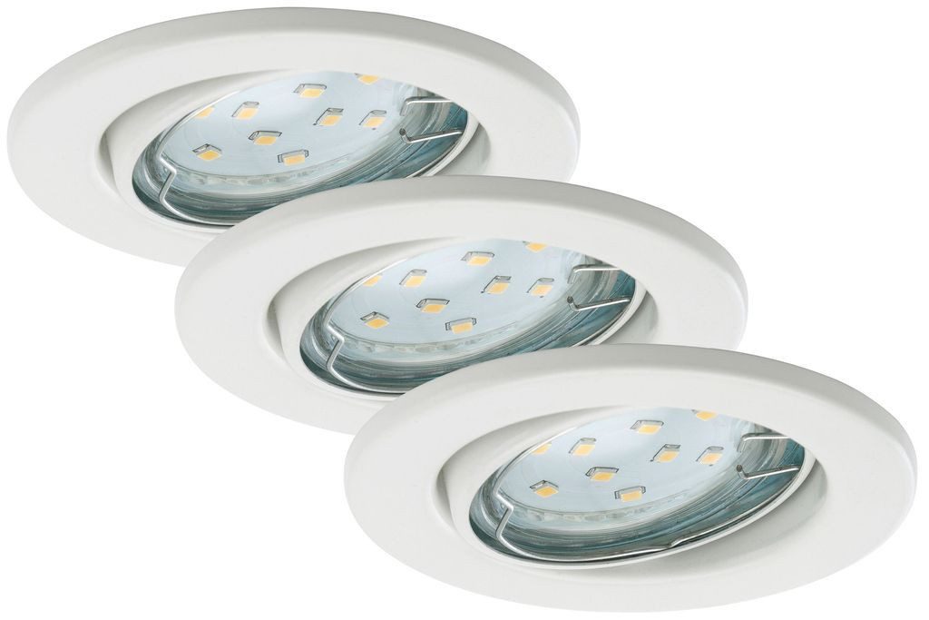 Briloner Leuchten LED Einbaustrahler 7225-036, LED wechselbar, 2700K - Extra-Warmweiß, weiß, GU10, Einbaustrahler, Einbauspot