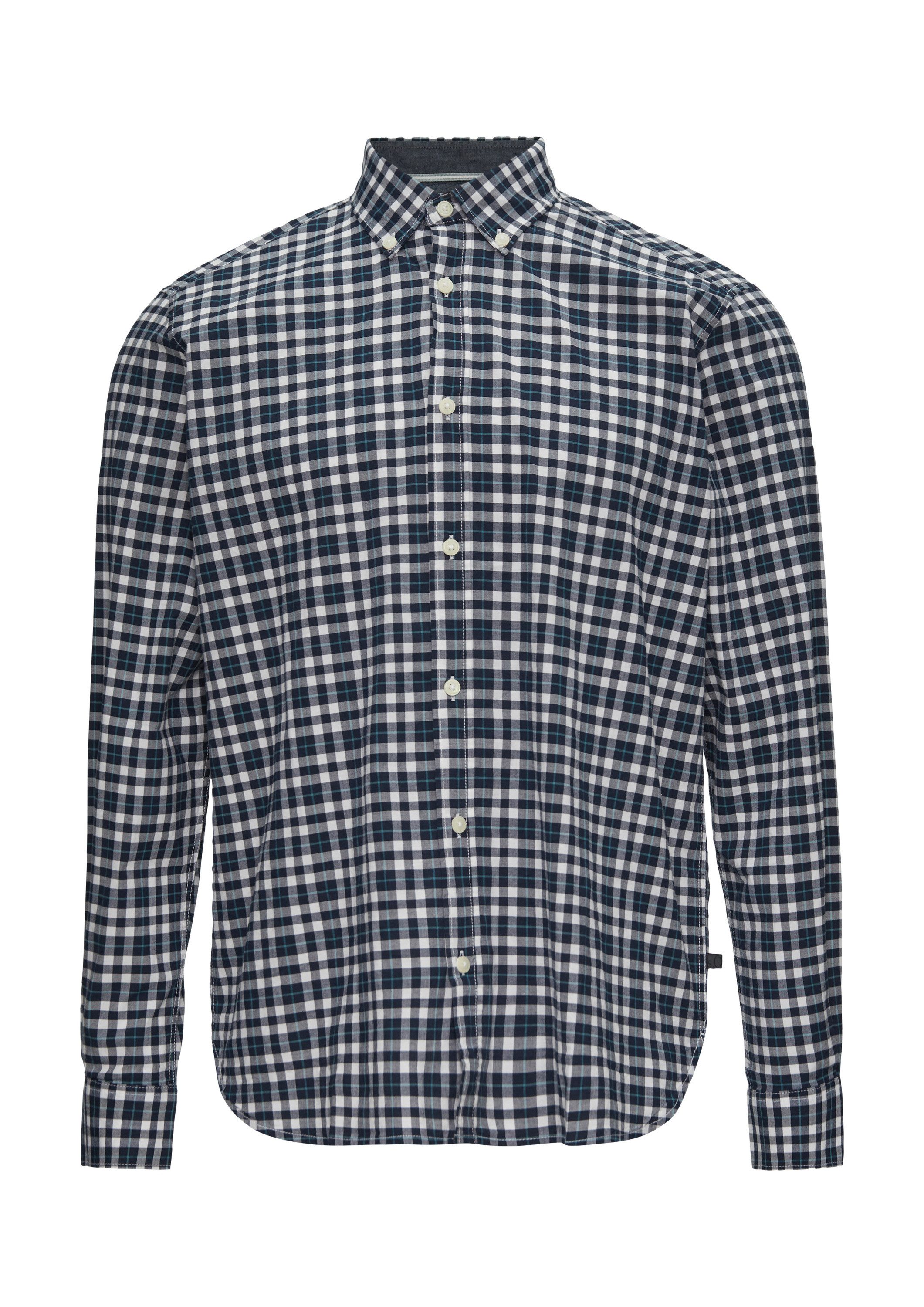 s.Oliver Langarmhemd Hemd Regular Fit: Kariertes Hemd mit Button-Down-Krage günstig online kaufen