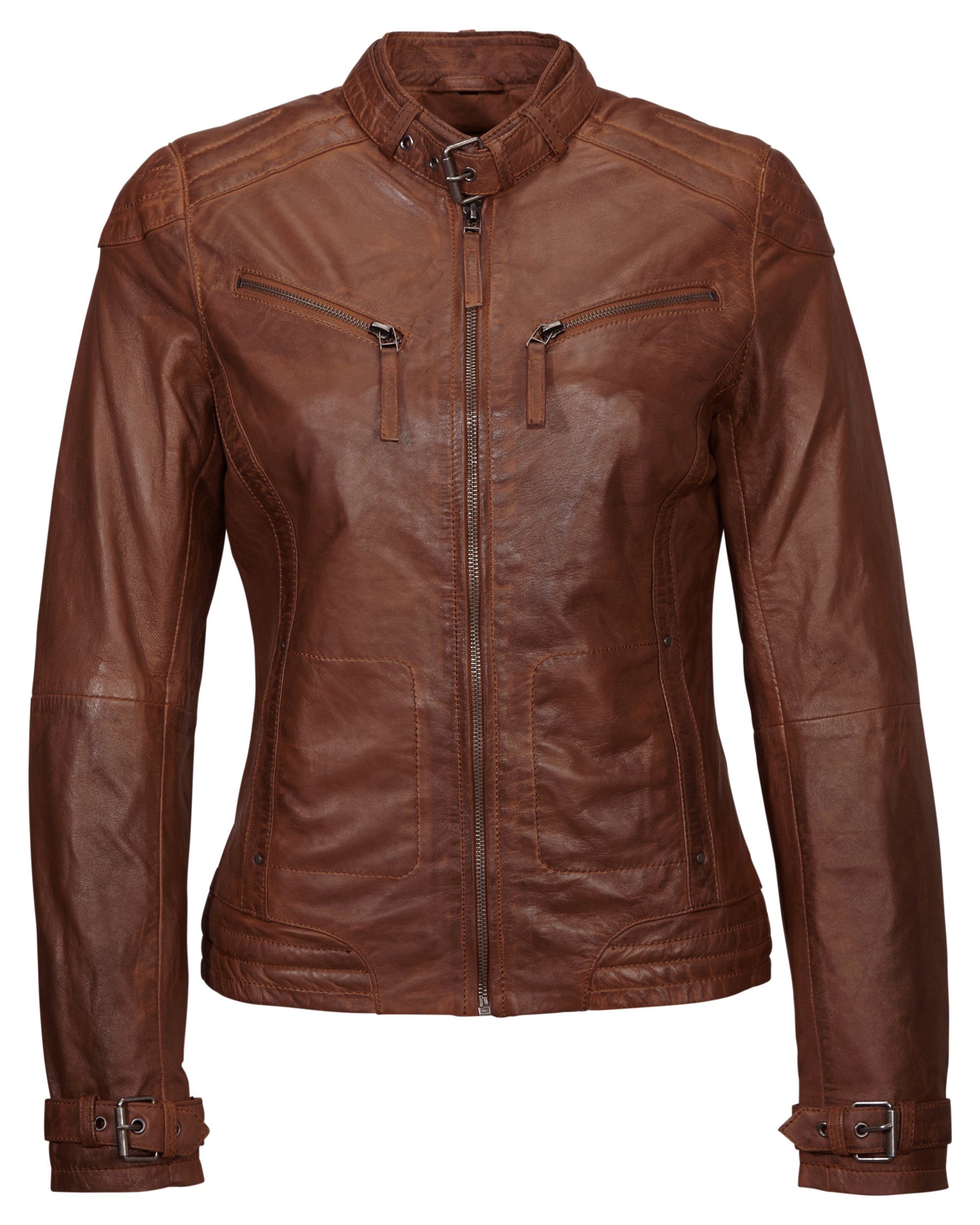 Aktuell beliebt oxblood MUSTANG Lederjacke 14Ryana