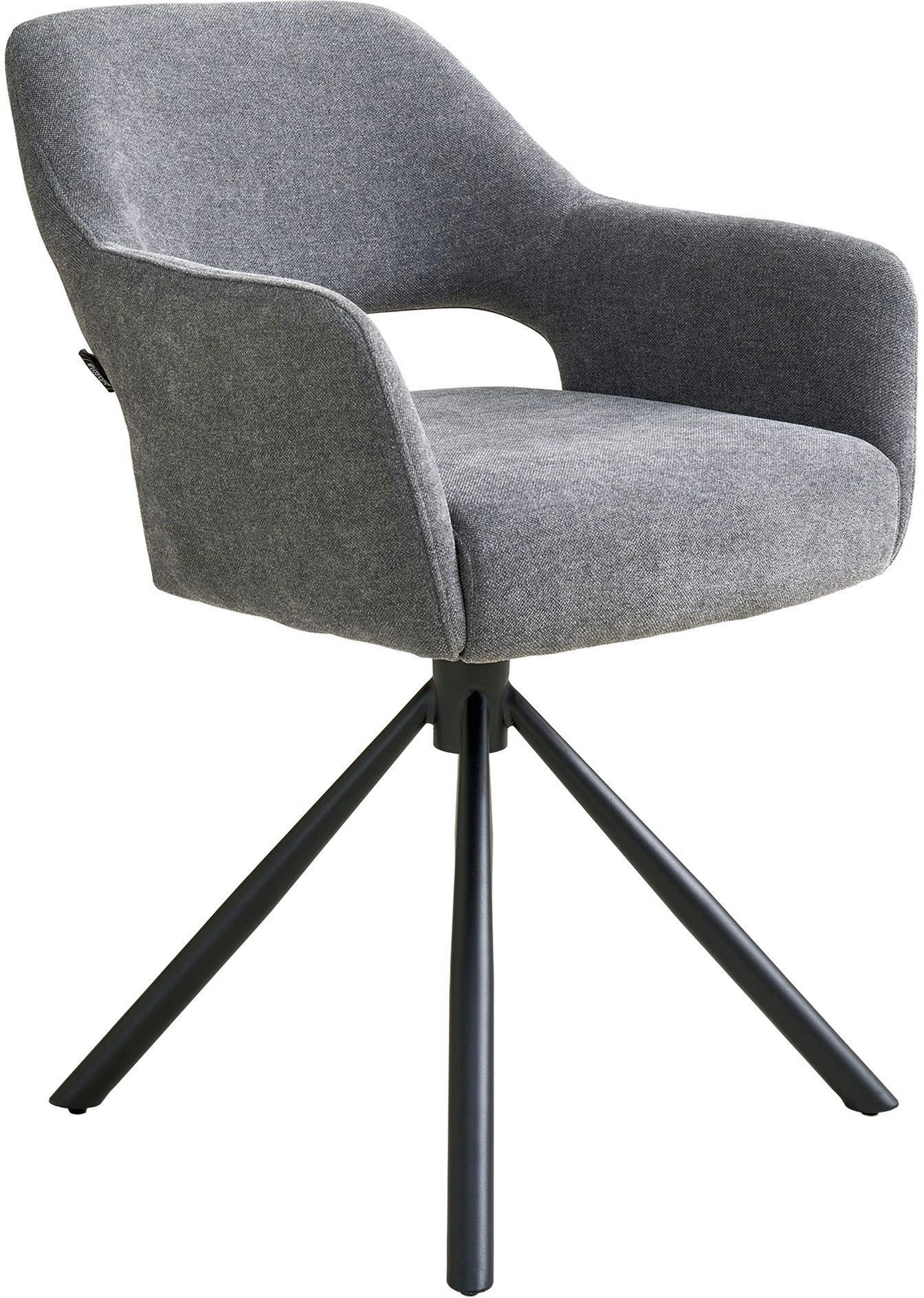 SCHÖNER WOHNEN-Kollektion Esszimmerstuhl STAVANGER, 360° drehbar mit Rückholfunktion, mit Taschenfederkern, Bezug Webstoff, Untergestell pulverbeschichtet