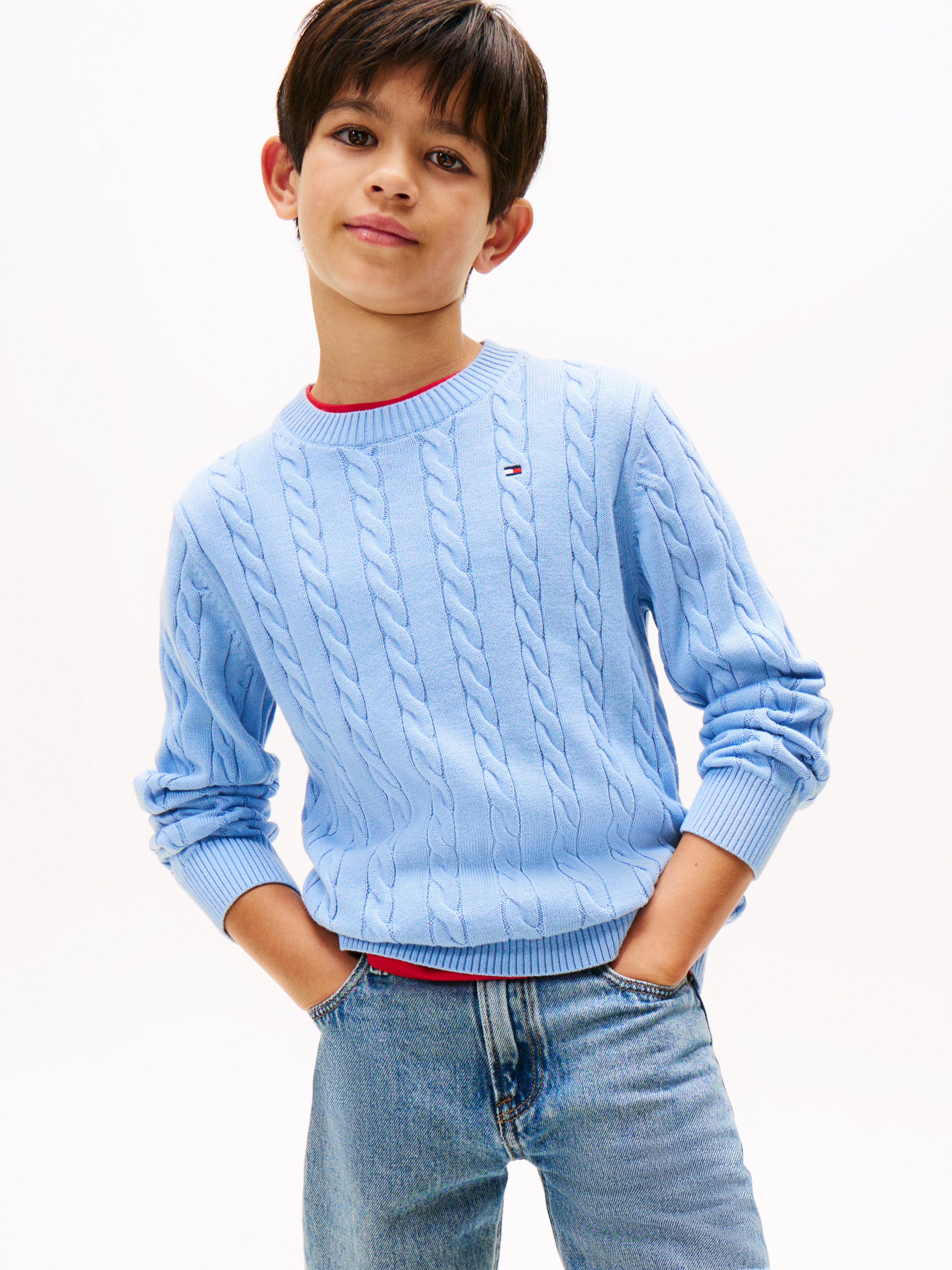 Tommy Hilfiger Strickpullover COTTON CABLE SWEATER günstig online kaufen