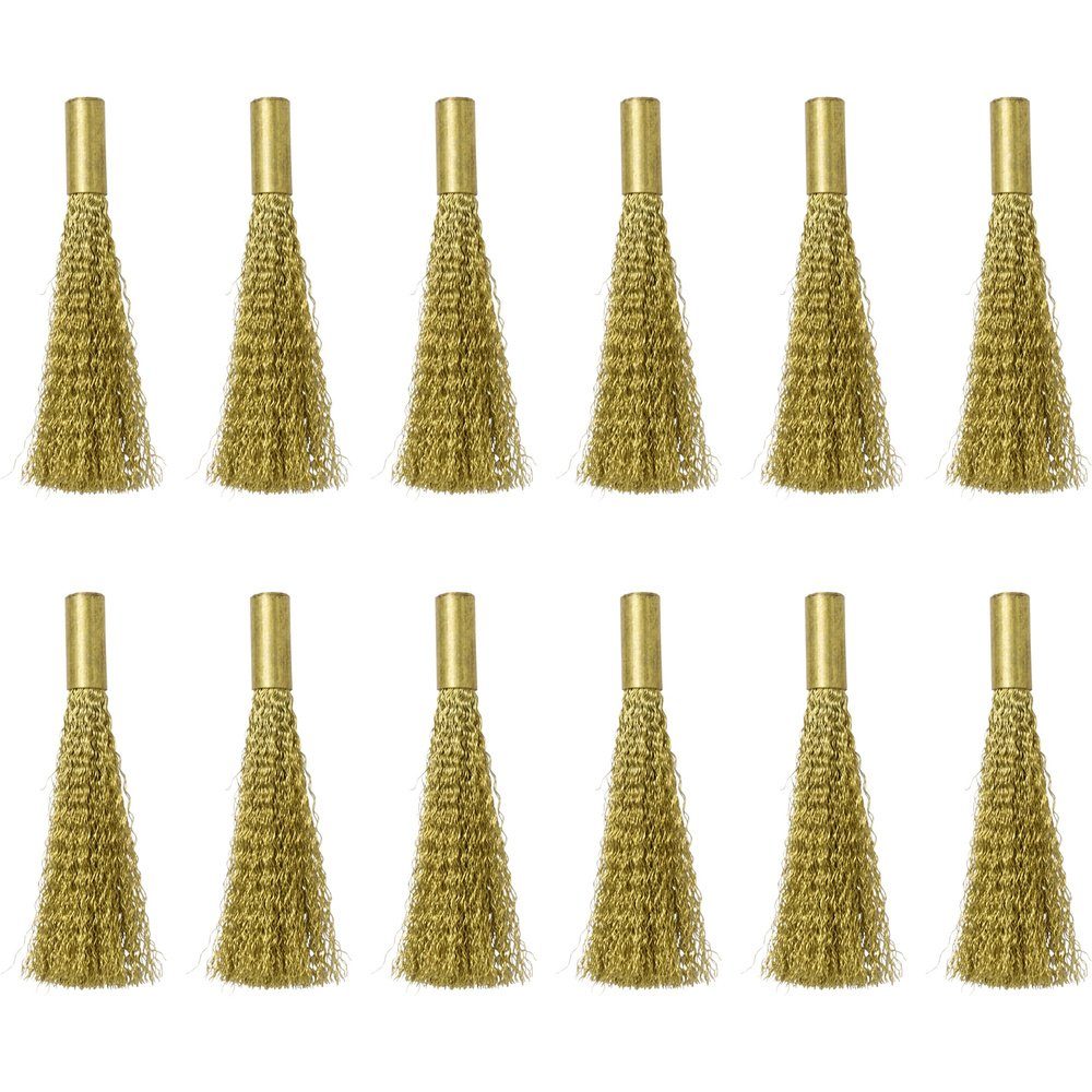 TOOLCRAFT Drahtbürste TOOLCRAFT Messingbürste Messing 12teilig 12 St.