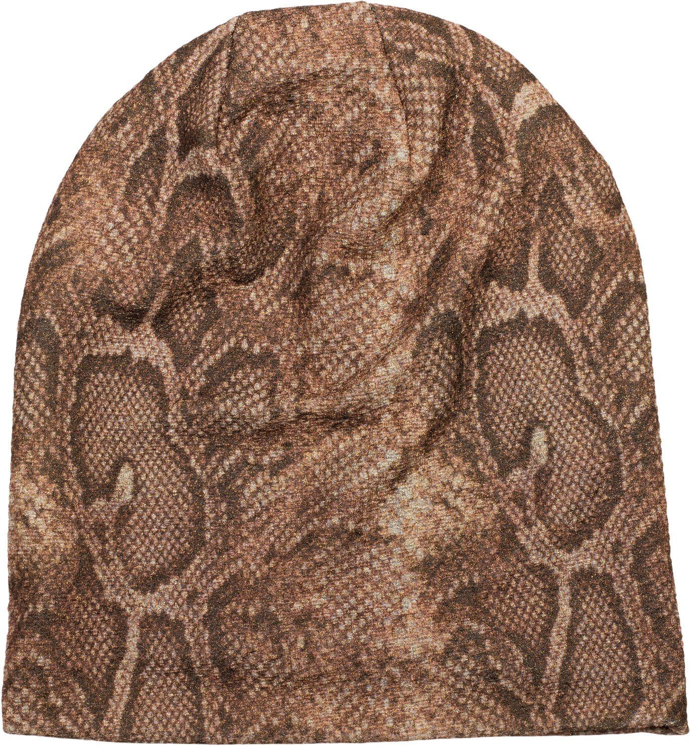 Beanie Beanie Mütze Glitzer Schlangen Muster