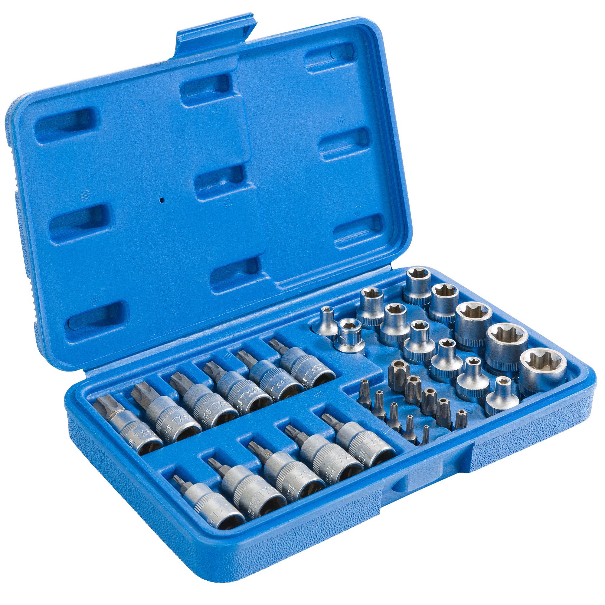 Arebos Torx-Bit Stern Steckschlüsselsatz 34-teilig Profi Werkzeug Set, Komp günstig online kaufen