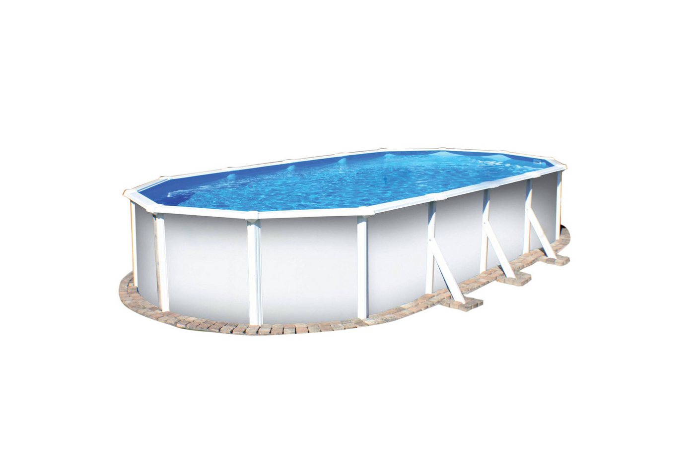 Planet Pool Ovalpool Stahlwandpool ovalform Classic 610x360x120 cm, Sta (Einzelbecken, 1-tlg), verzinkte Stahlwand