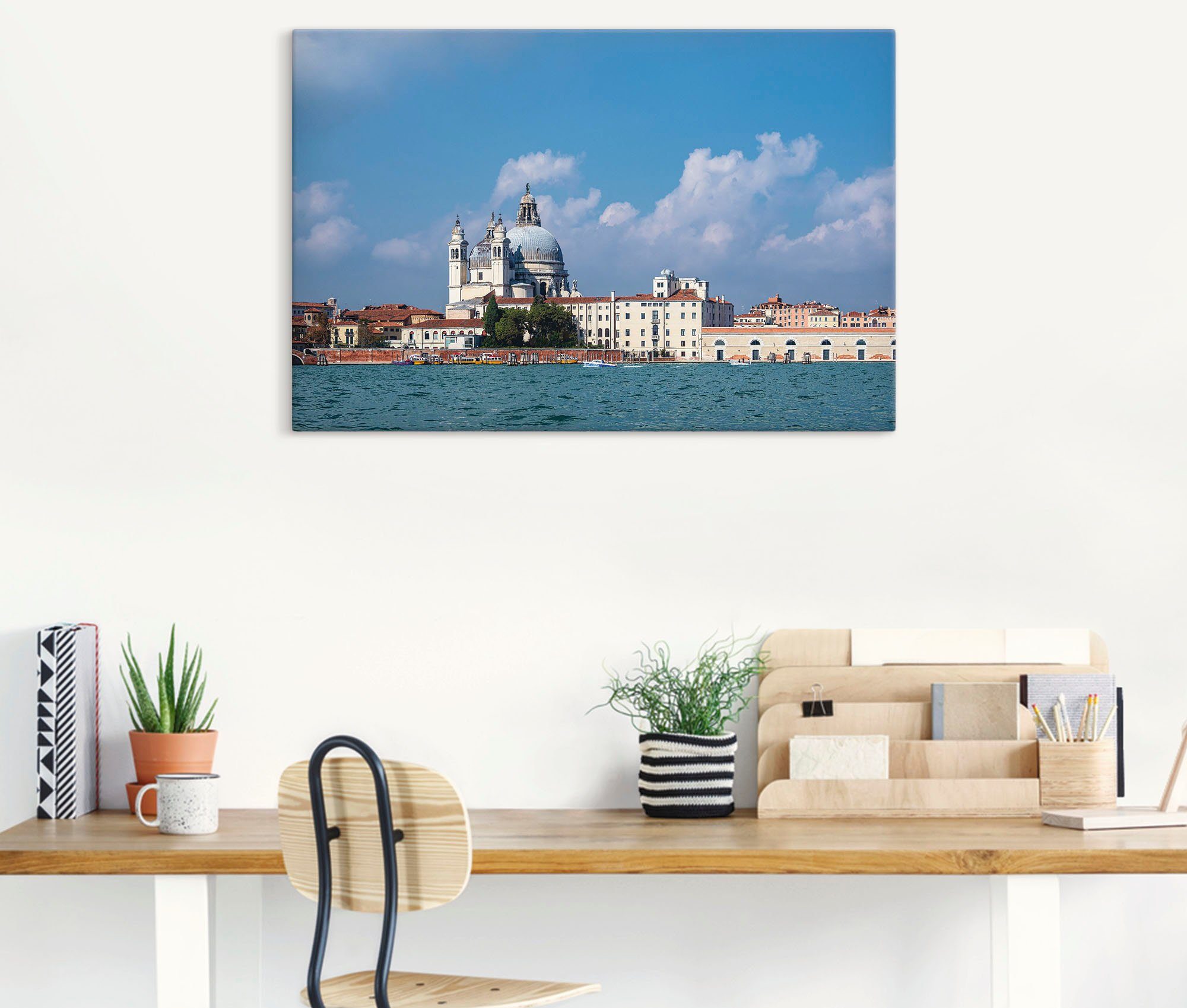 Artland Wandbild »Blick auf historische Gebäude Venedig II«, Venedig (1 Stück), in vielen Größen & Produktarten - Alubild / Outdoorbild für den Außenbereich, Leinwandbild, Poster, Wandaufkleber / Wandtattoo auch für Badezimmer geeignet-HomeTrends