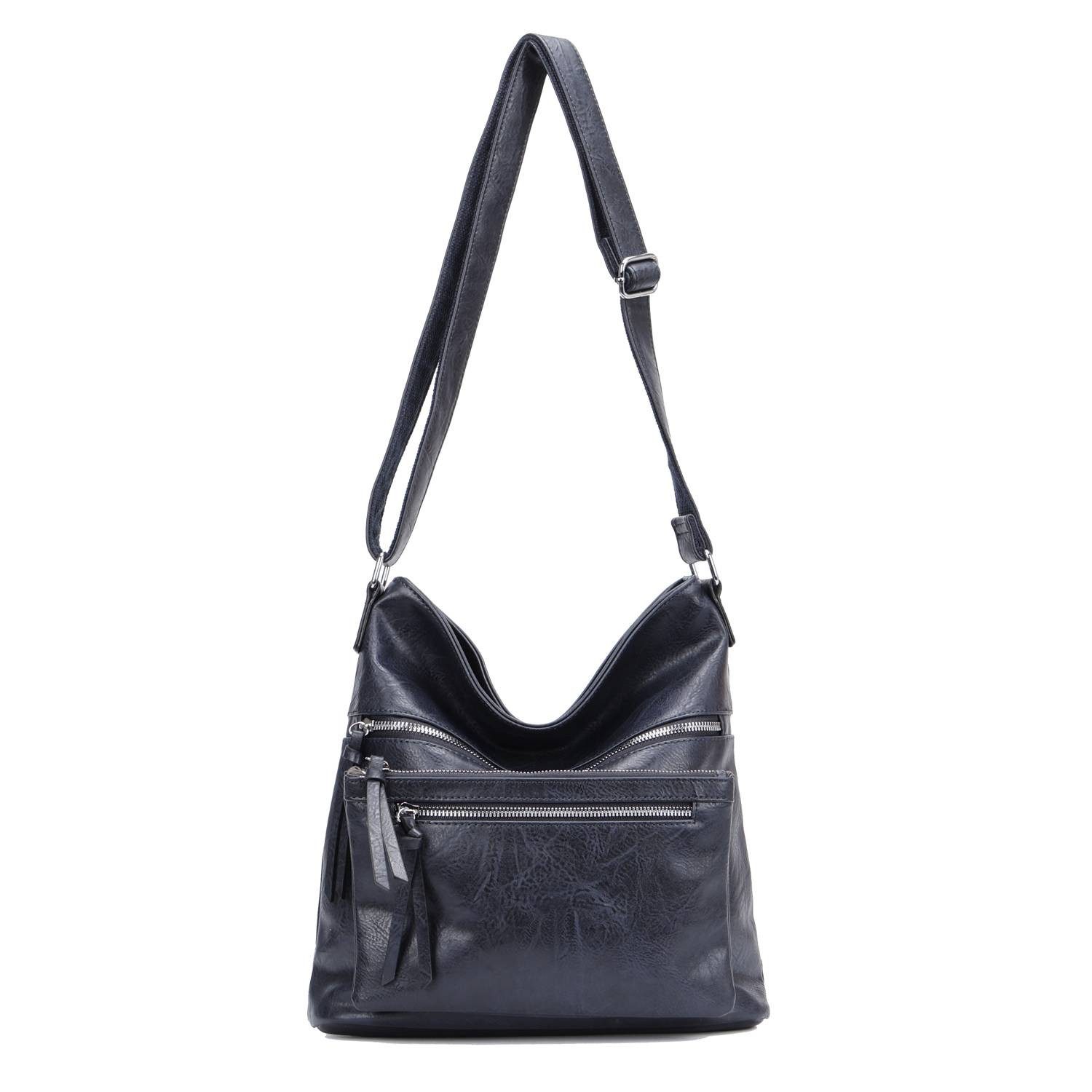 ITALYSHOP24 Schultertasche Damen Tasche Umhängetasche Shopper CrossOver Han günstig online kaufen