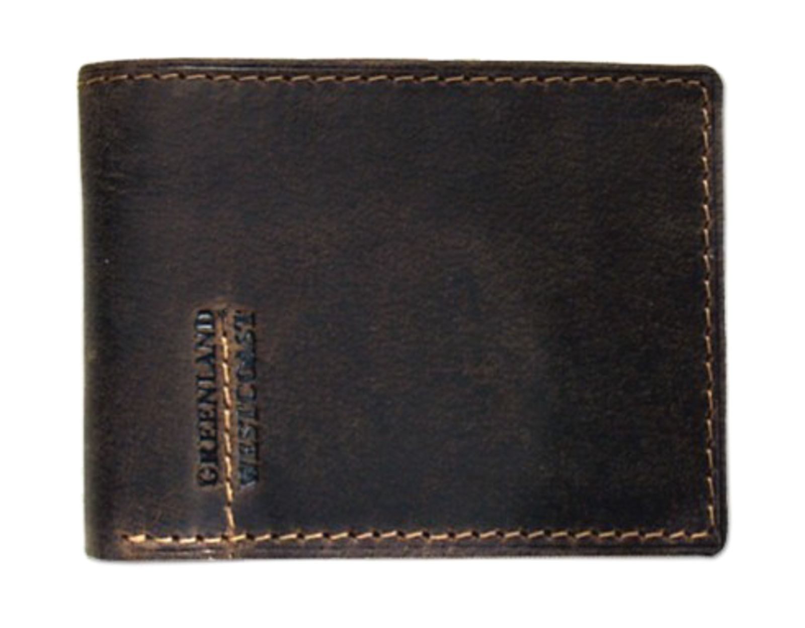 GreenLand Nature Geldbörse Mini Wallet, aus echtem Büffelleder mit RFID-Blocker Schutz