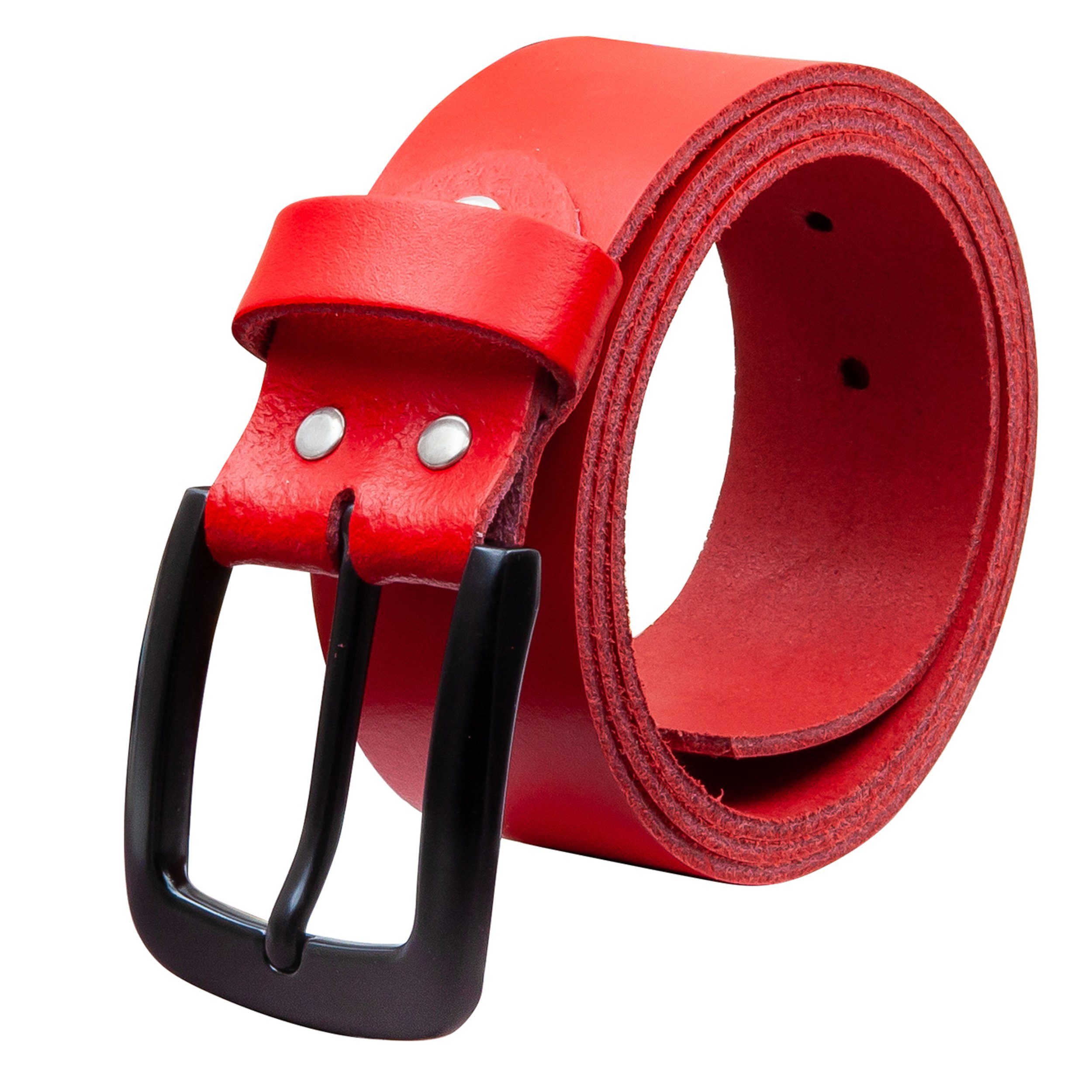 COLOGNEBELT Ledergürtel OM523-SL-Rot MADE IN GERMANY, günstig online kaufen