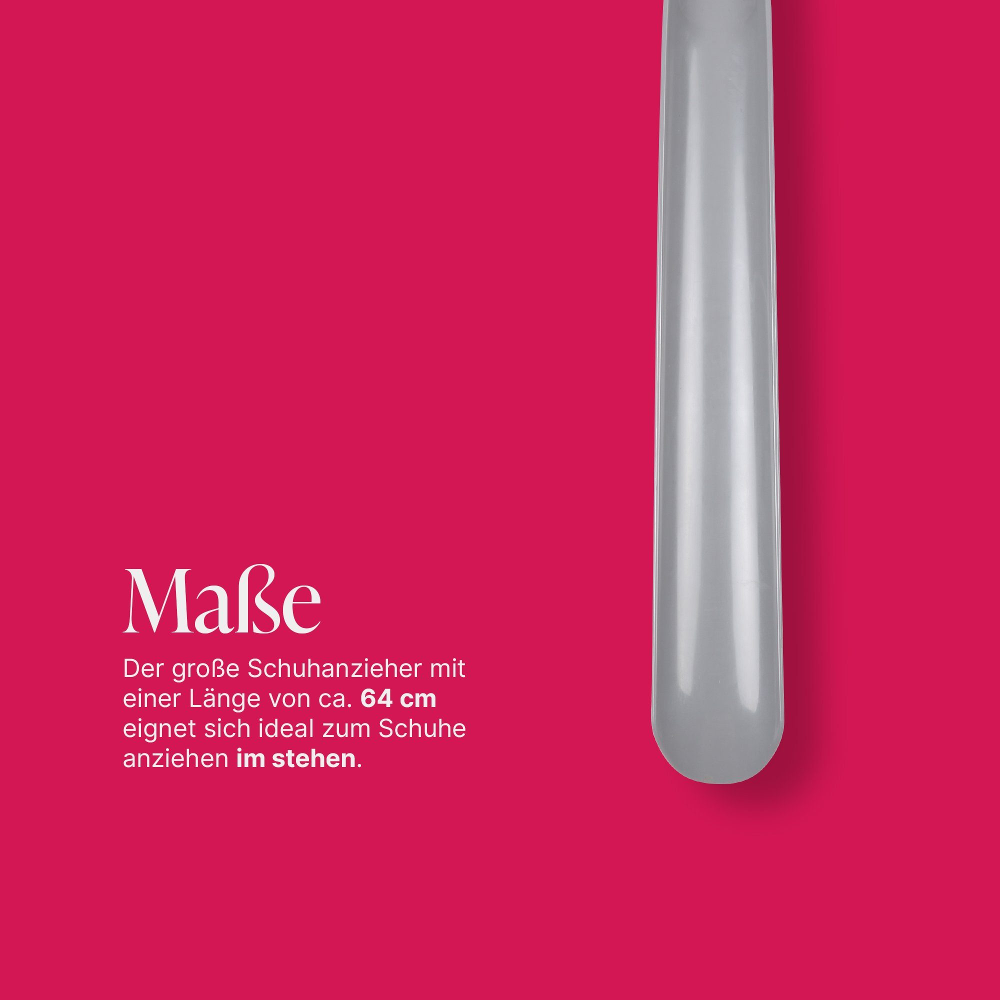 Pro Home Schuhlöffel S-XXL (64cm), mit Öse zum Aufhängen, Kunststoff hochwertig, ergonomische Form