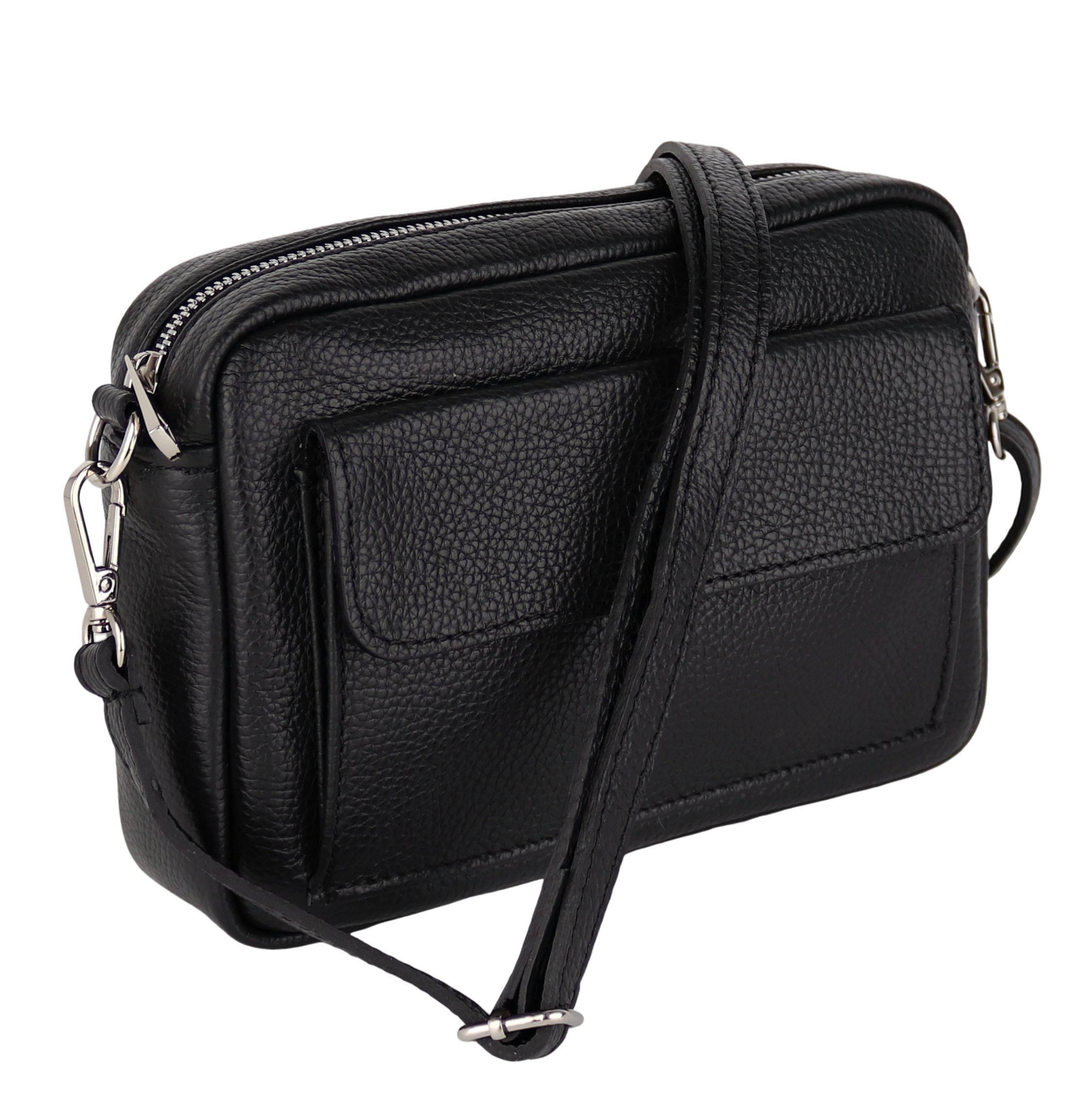 Umhängetasche Damen Crossbody Bag, aus Echtleder,Made in Italy